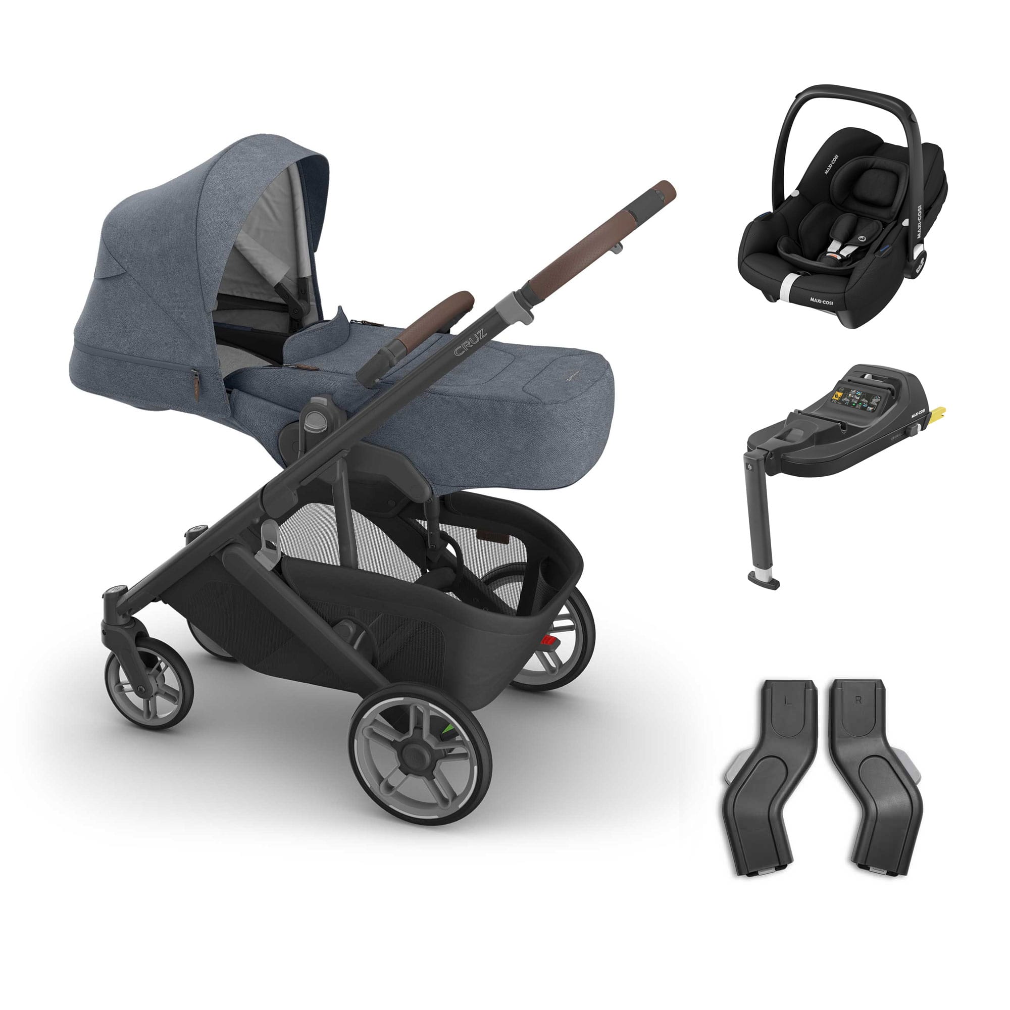 UPPAbaby Cruz V3 Maxi-Cosi Bundle + Infant Cover in Julian Travel Systems 20801-CRZ-INF-JUL-1 0810177712503