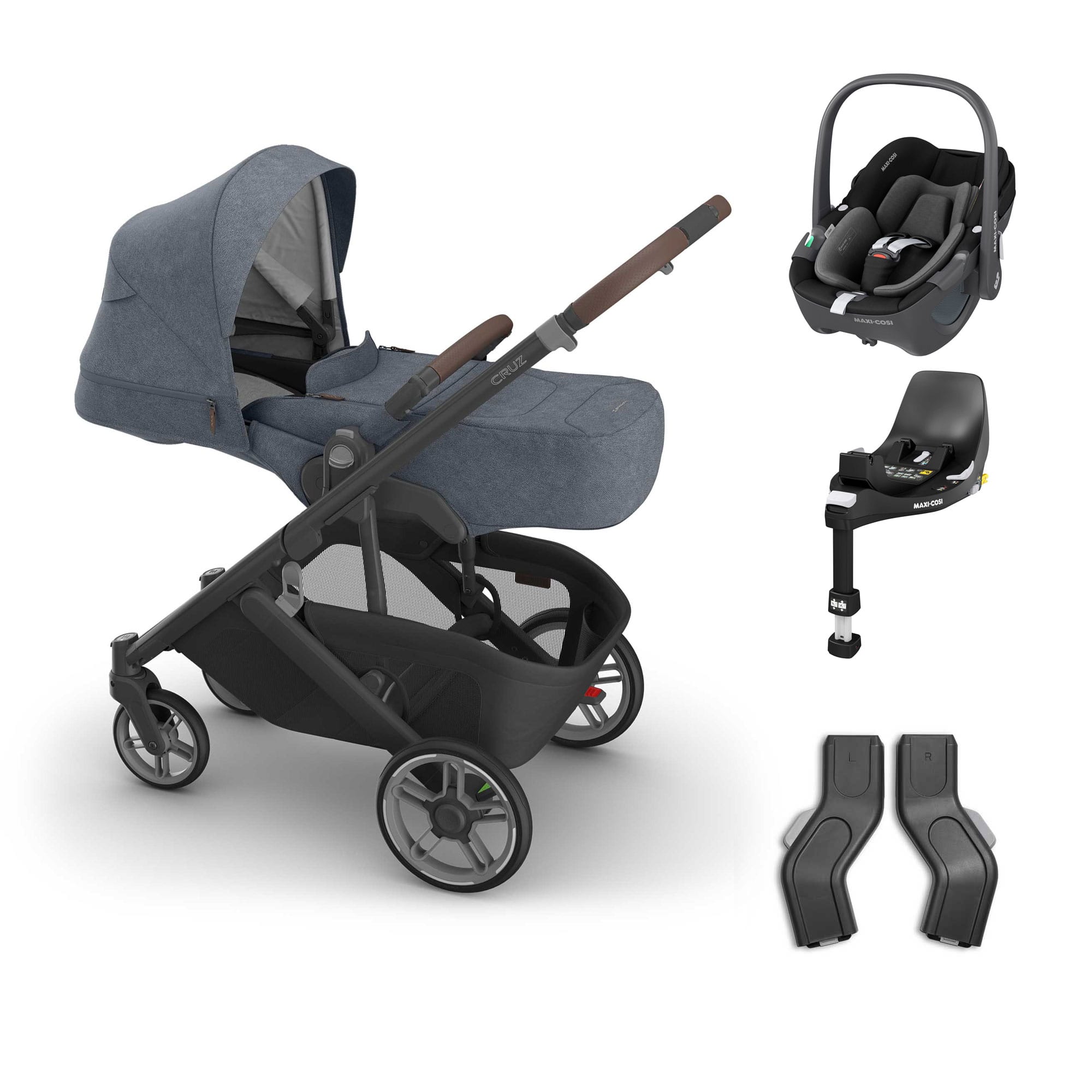 UPPAbaby Cruz V3 Maxi-Cosi Bundle + Infant Cover in Julian Travel Systems 20801-CRZ-INF-JUL-2 0810177712503