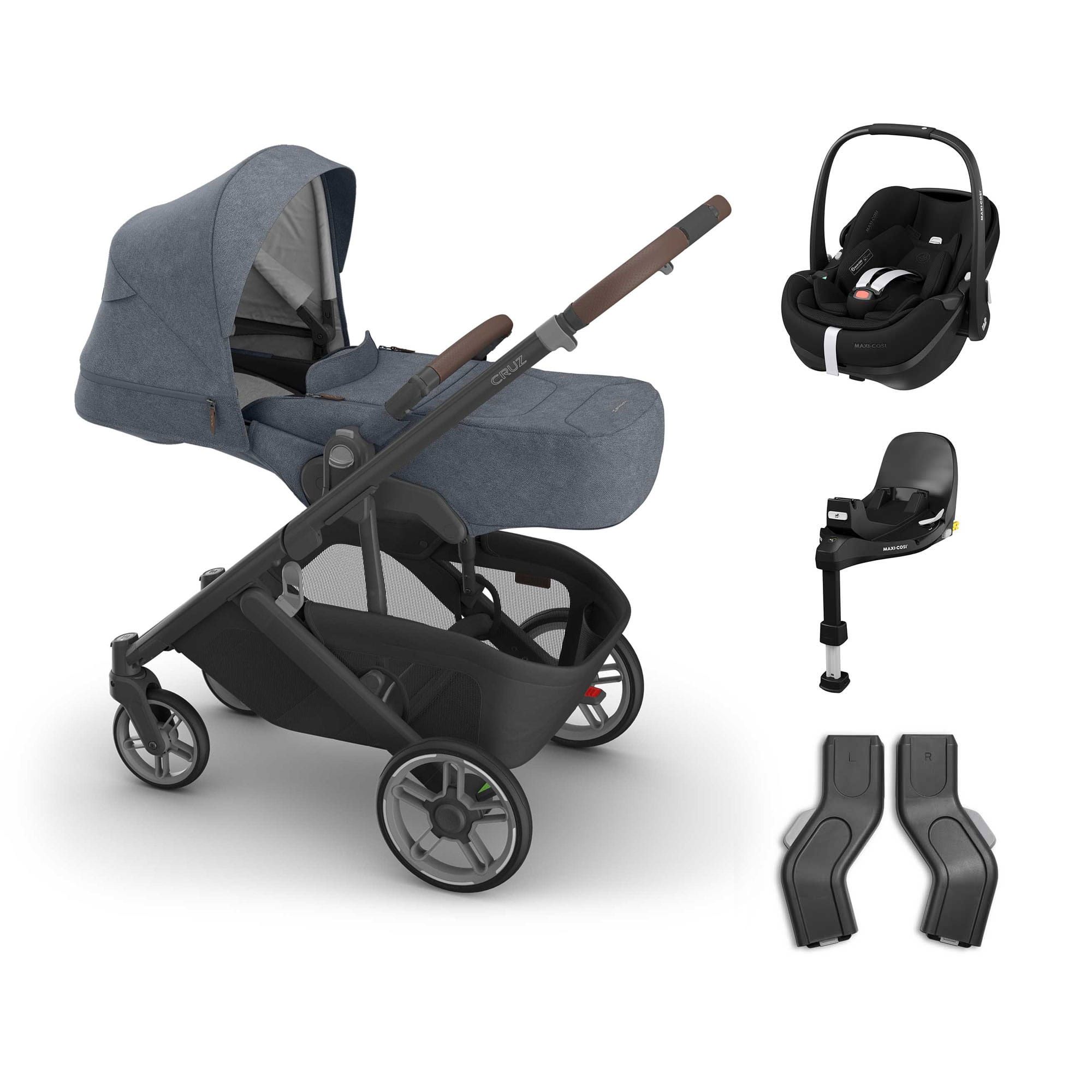 UPPAbaby Cruz V3 Maxi-Cosi Bundle + Infant Cover in Julian Travel Systems 20801-CRZ-INF-JUL-3 0810177712503