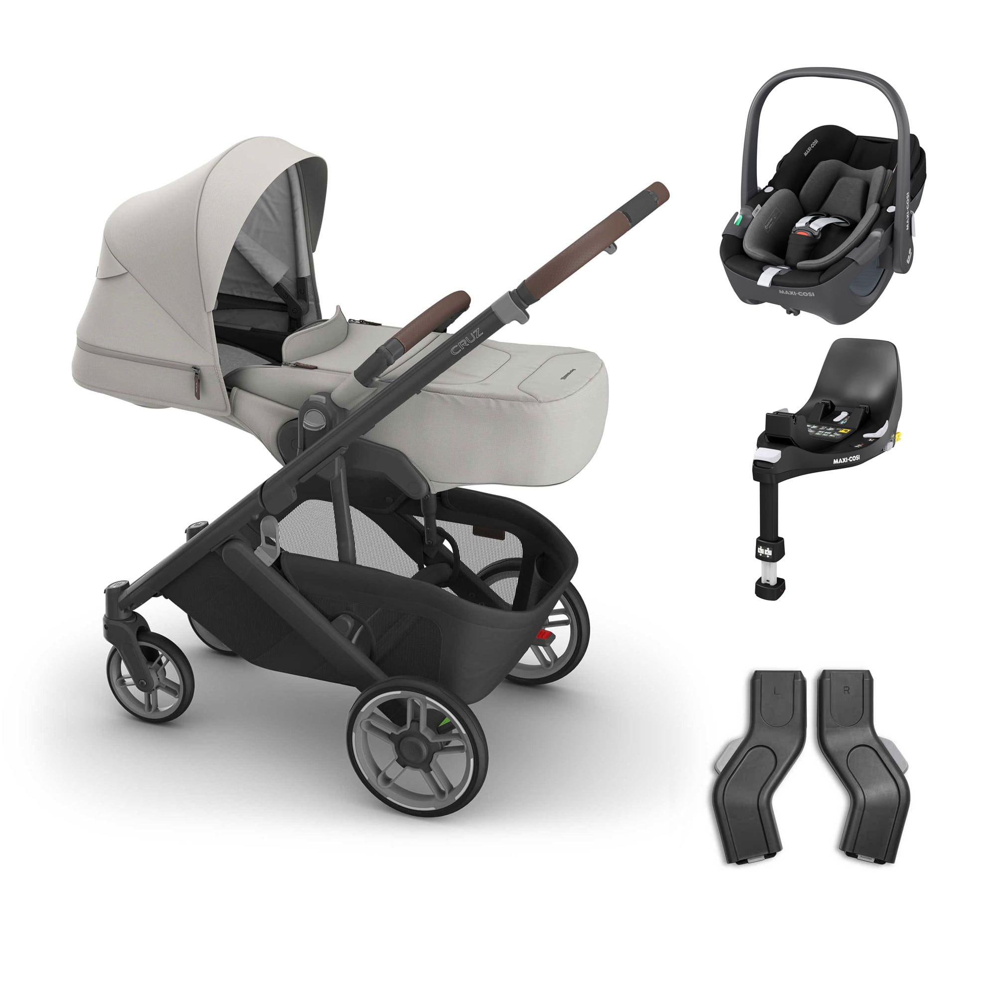 UPPAbaby Cruz V3 Maxi-Cosi Bundle + Infant Cover in Savannah Travel Systems 20818-CRZ-INF-SAV-2 0810177711278