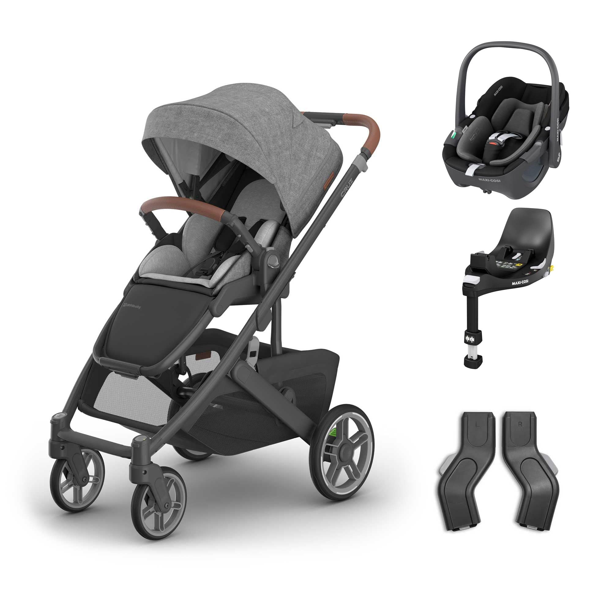 UPPAbaby Cruz V3 Maxi-Cosi Travel System in Greyson Travel Systems 20051-TVS-GRY-1 810177711254
