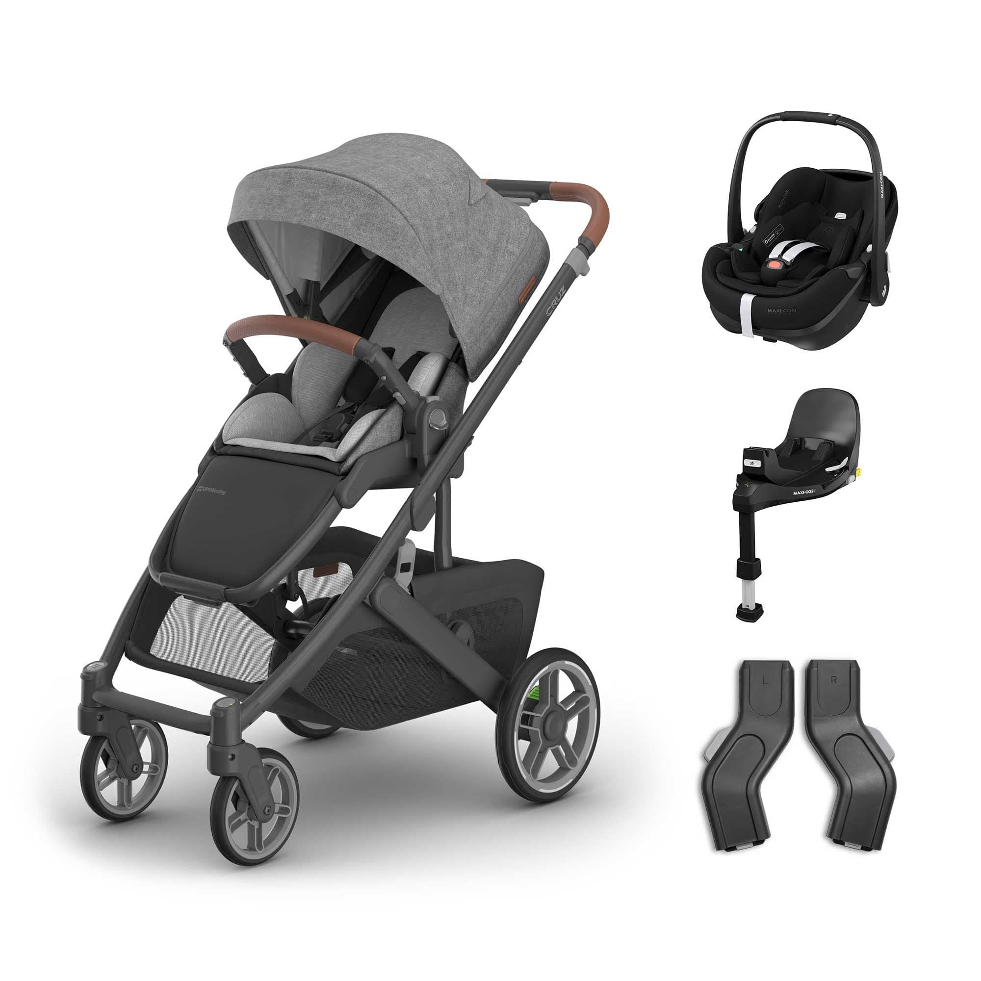 UPPAbaby Cruz V3 Maxi-Cosi Travel System in Greyson Travel Systems 20051-TVS-GRY-2 810177711254