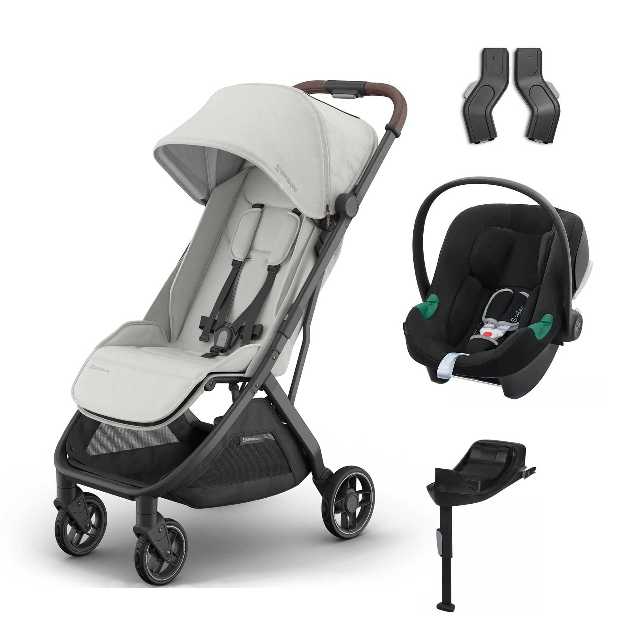 UPPAbaby Minu V3 Cybex Travel System in Savannah Travel Systems 19072-MIN-ATO-SAV 0810142399586