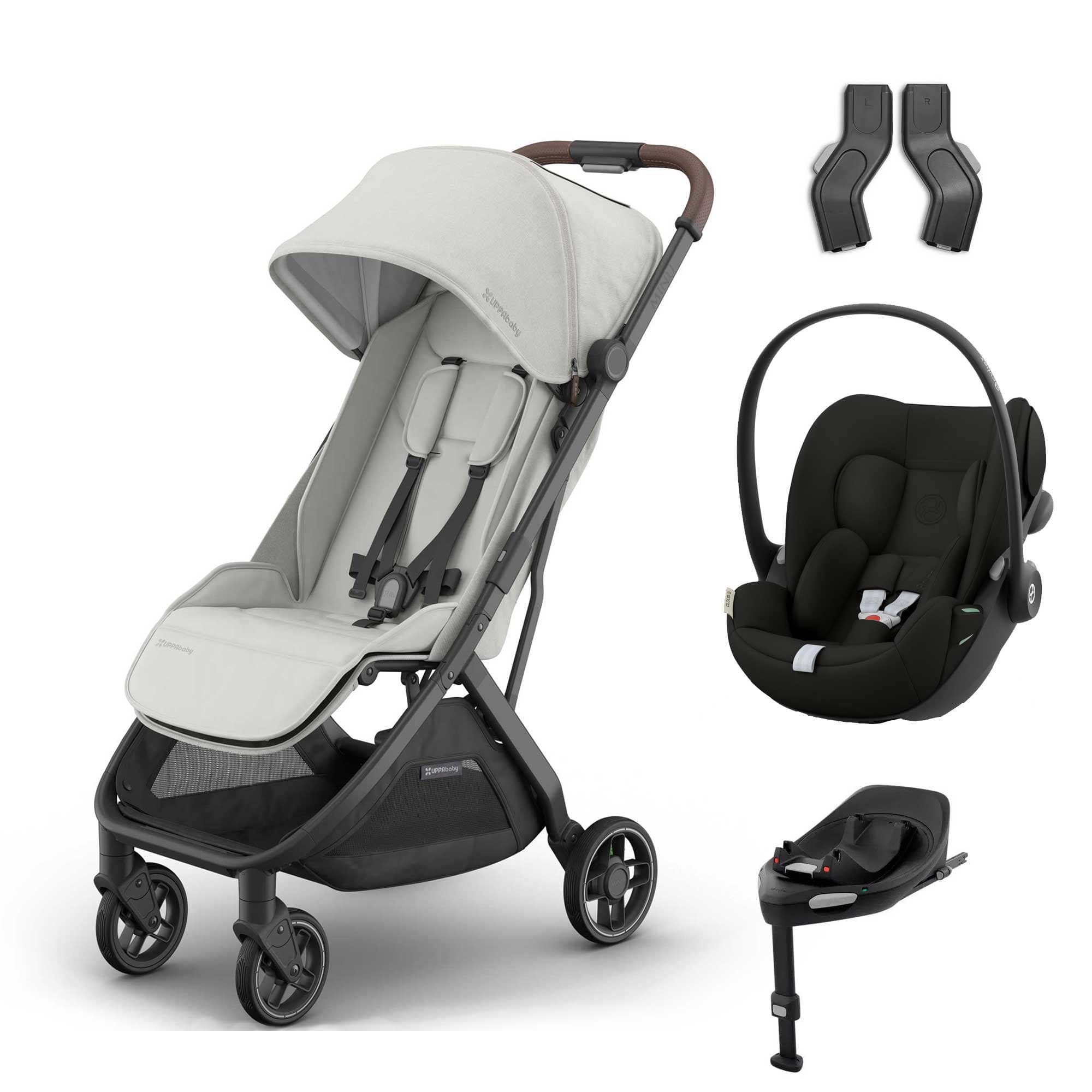 UPPAbaby Minu V3 Cybex Travel System in Savannah Travel Systems 19076-MIN-CLG-SAV 0810142399586
