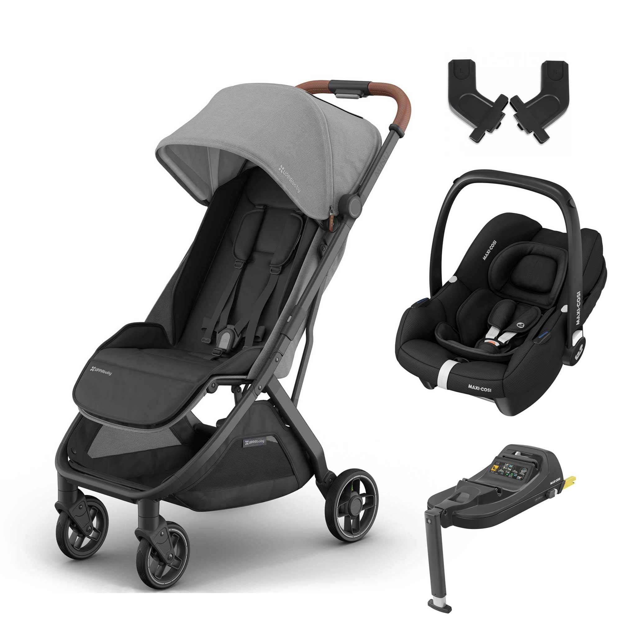 UPPAbaby Minu V3 Maxi-Cosi Travel System in Greyson Travel Systems 19062-MIN-CAB-GRY 0810142399265