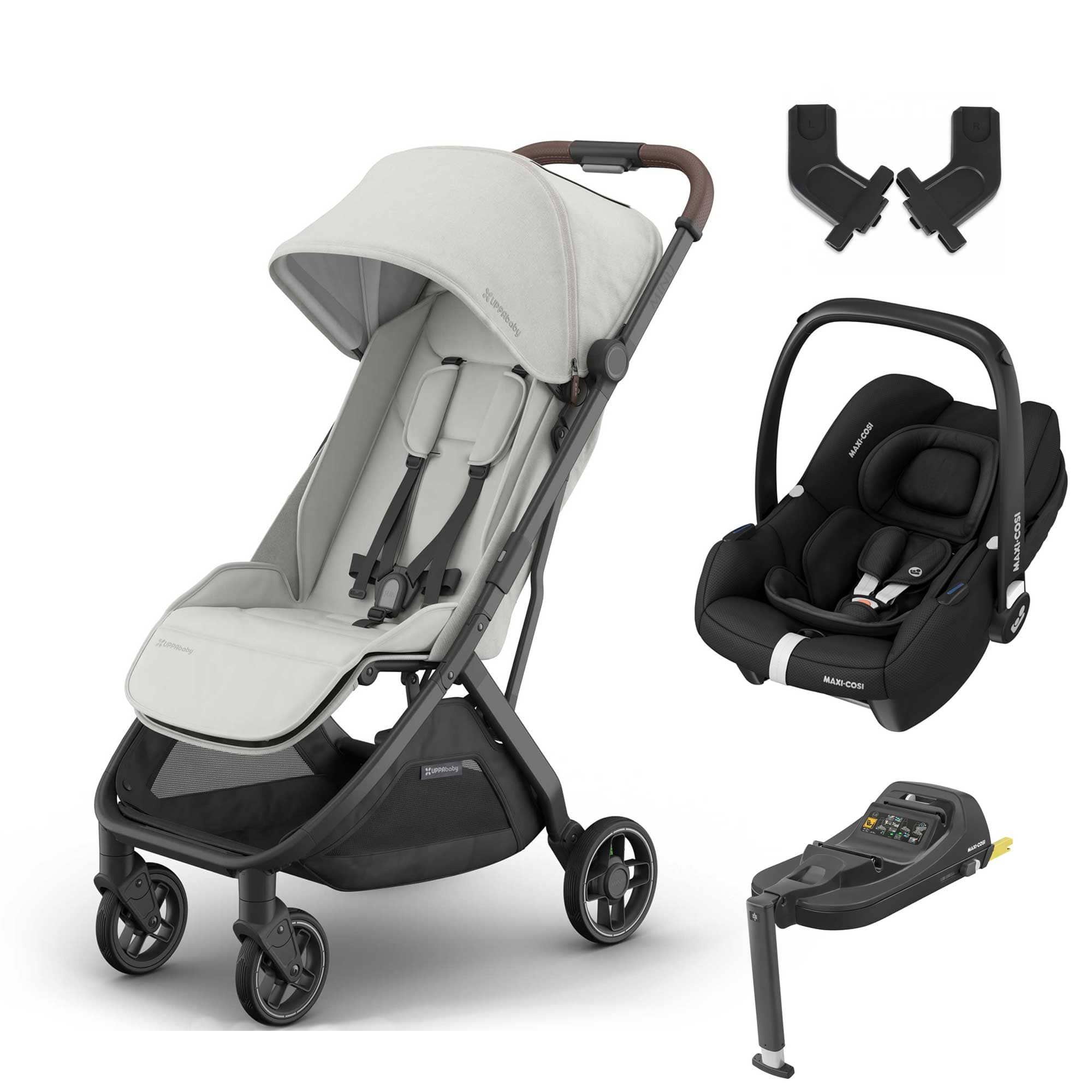 UPPAbaby Minu V3 Maxi-Cosi Travel System in Savannah Travel Systems 19064-MIN-CAB-SAV 0810142399586
