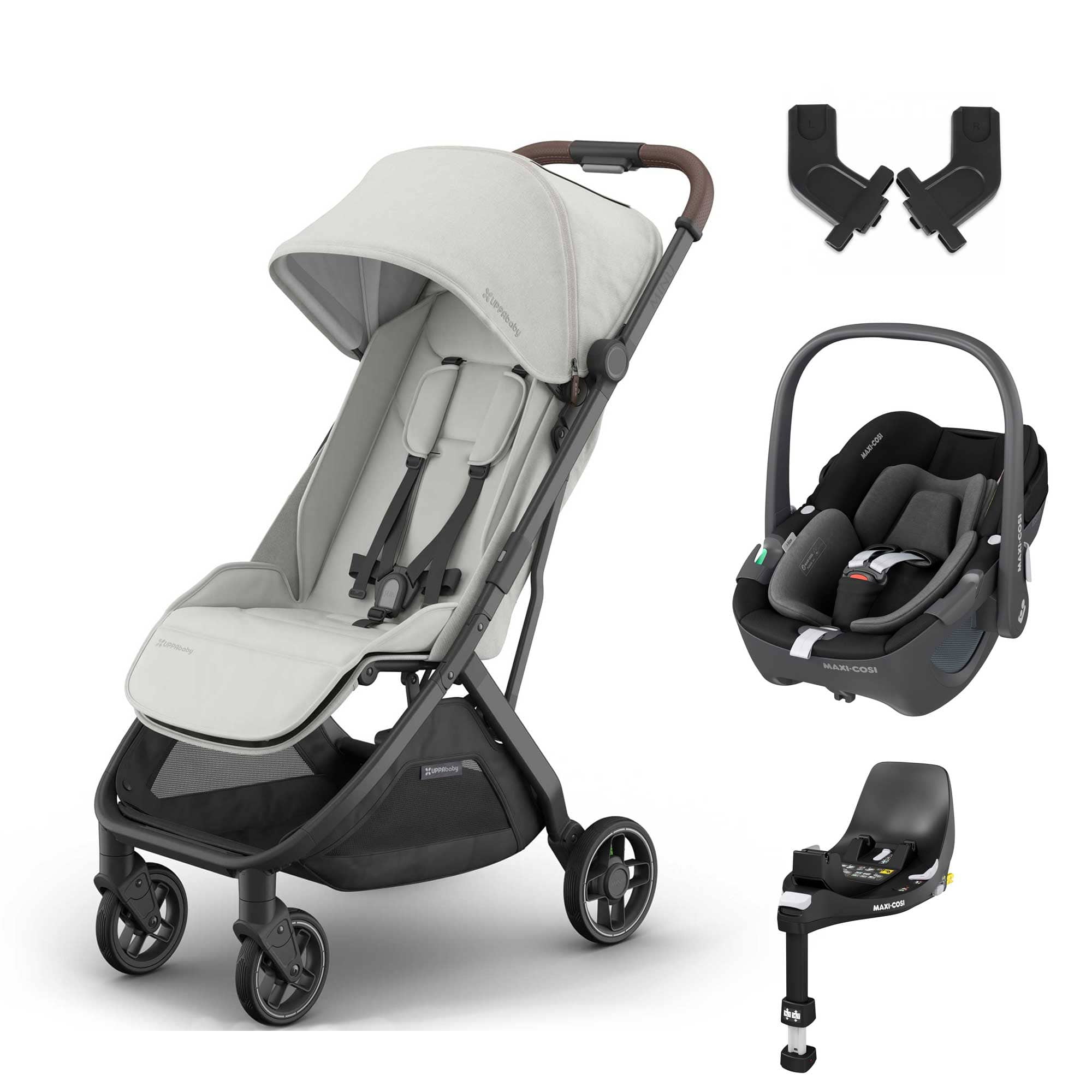 UPPAbaby Minu V3 Maxi-Cosi Travel System in Savannah Travel Systems 19068-MIN-PEB-SAV 0810142399586