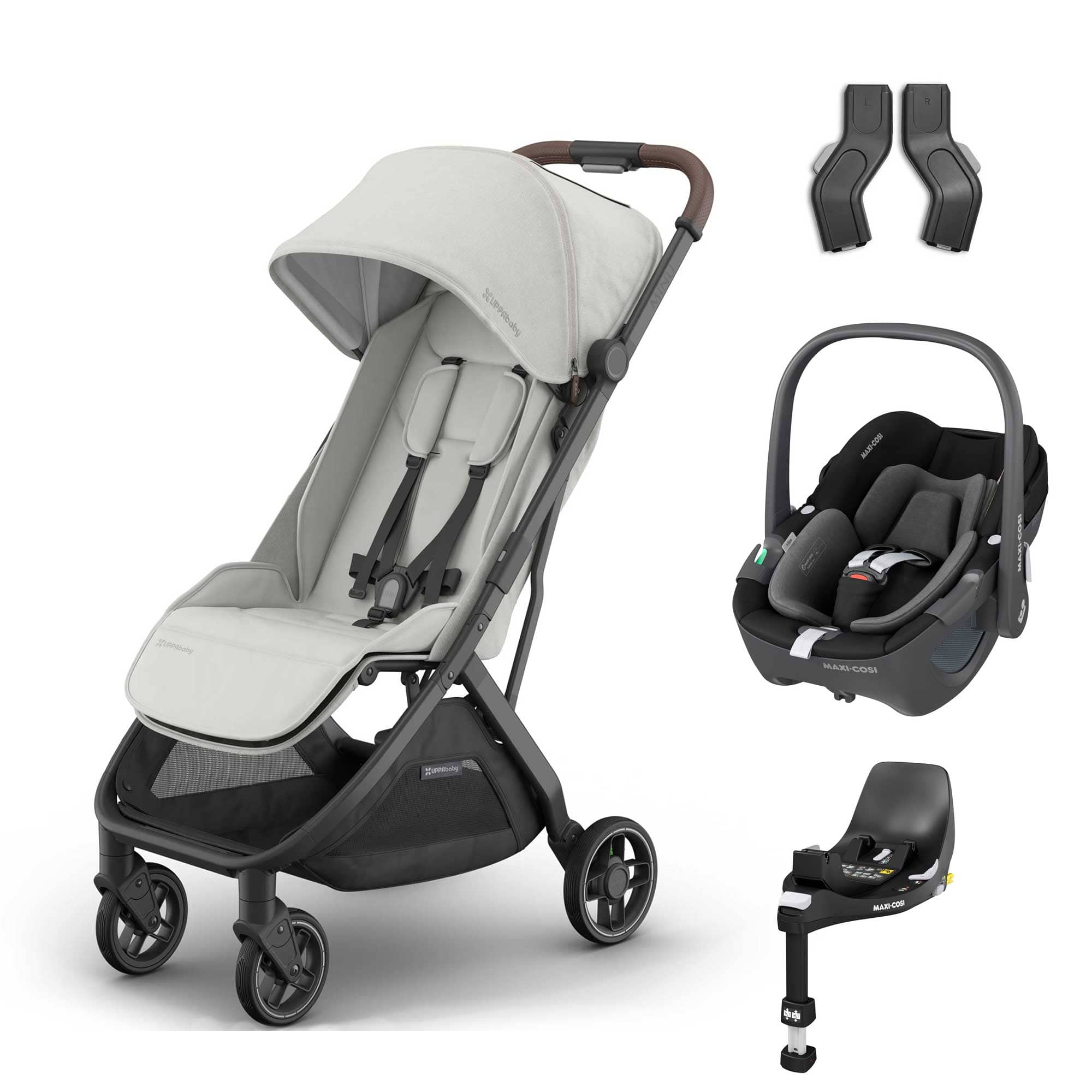 UPPAbaby Minu V3 Maxi-Cosi Travel System in Savannah Travel Systems 19068-MIN-PEB-SAV 0810142399586