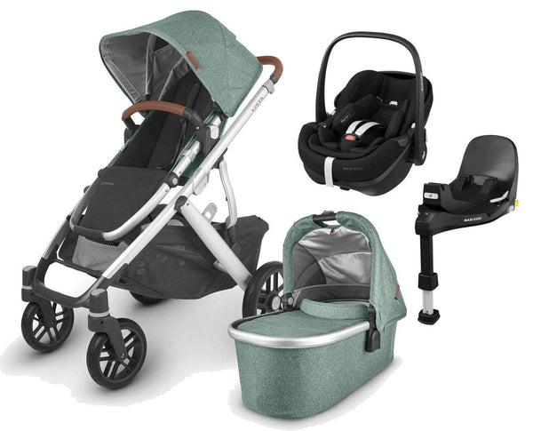 UPPAbaby Vista V2 Pebble 360 PRO & Base Travel System Bundle Emmett Travel Systems 14117-EMM