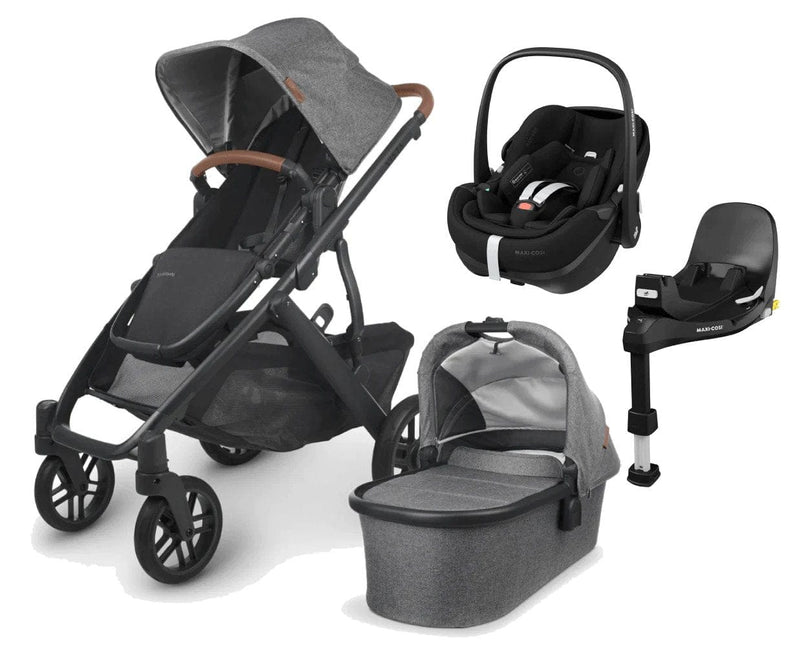 UPPAbaby Vista V2 Pebble 360 PRO & Base Travel System Bundle Greyson Travel Systems 14118-GRE
