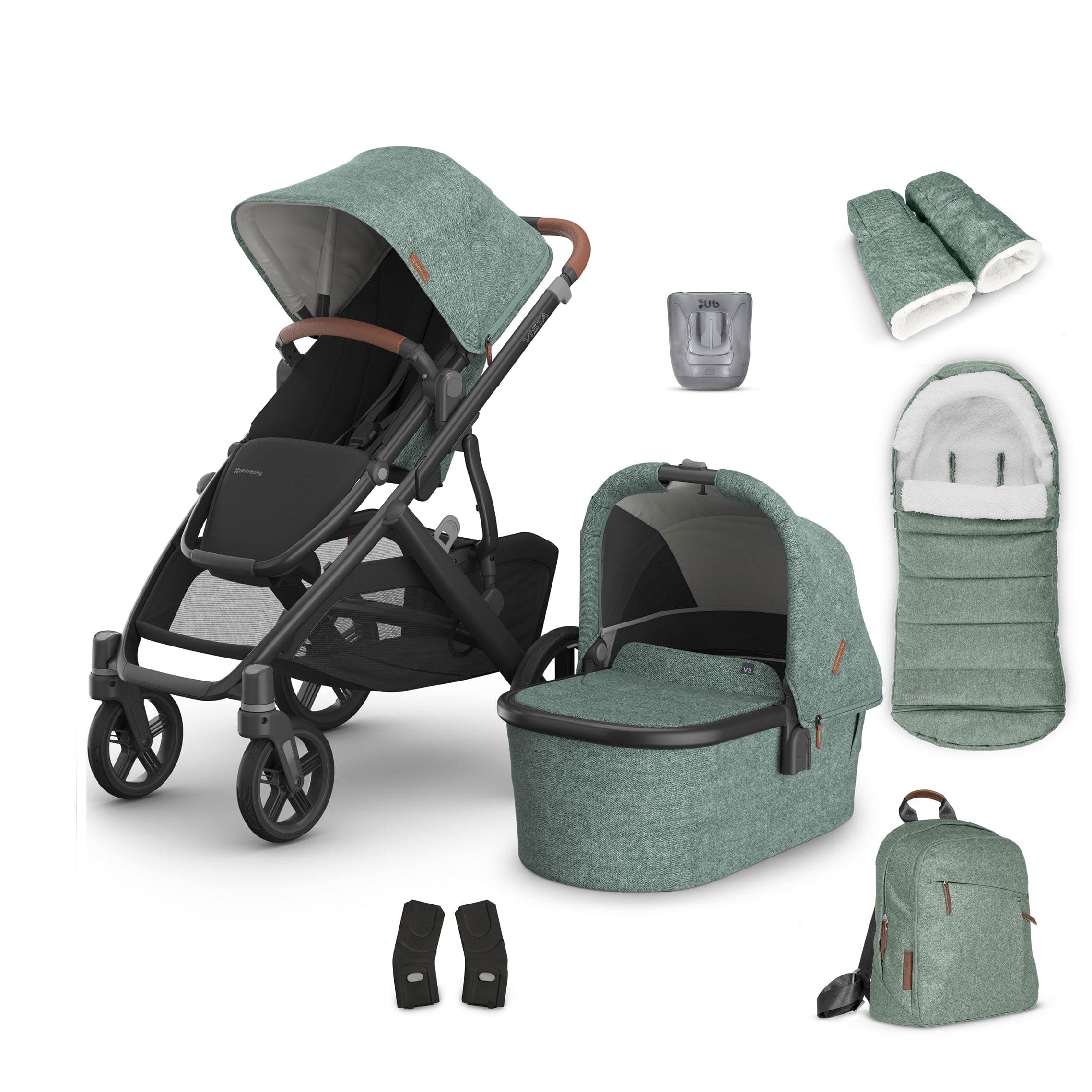Uppababy Vista V3 Complete Cybex Bundle in Gwen Travel Systems