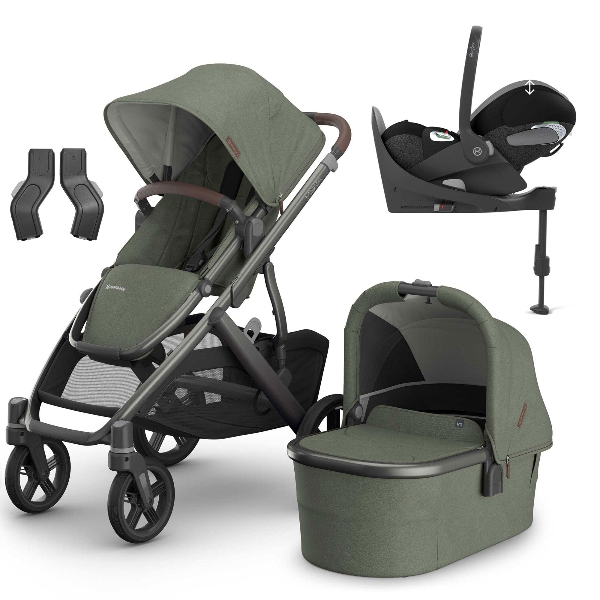 Uppababy Vista V3 Cybex Travel System in Evelyn Travel Systems 20031-EVE-2 810177712282