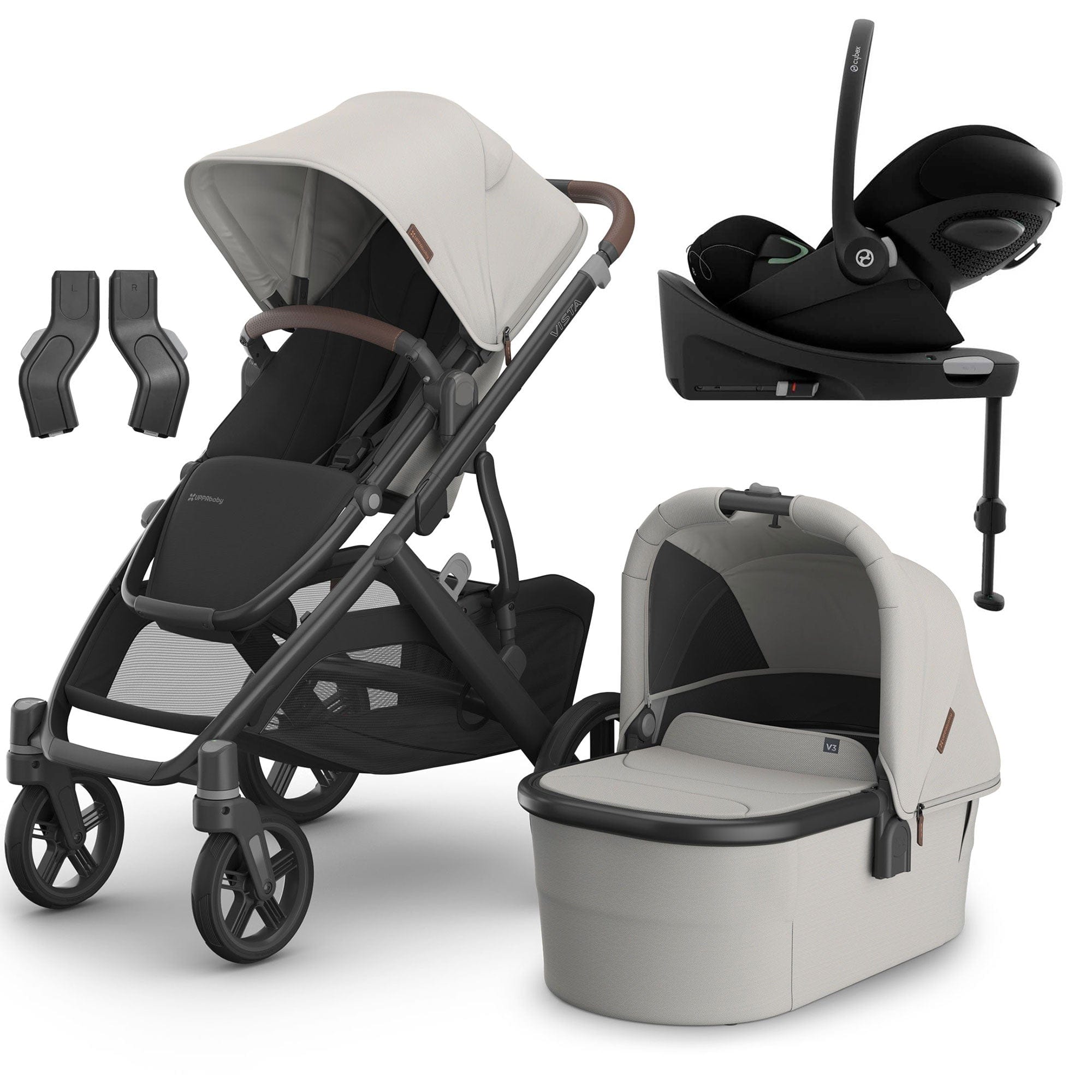 Uppababy Vista V3 Cybex Travel System in Savannah