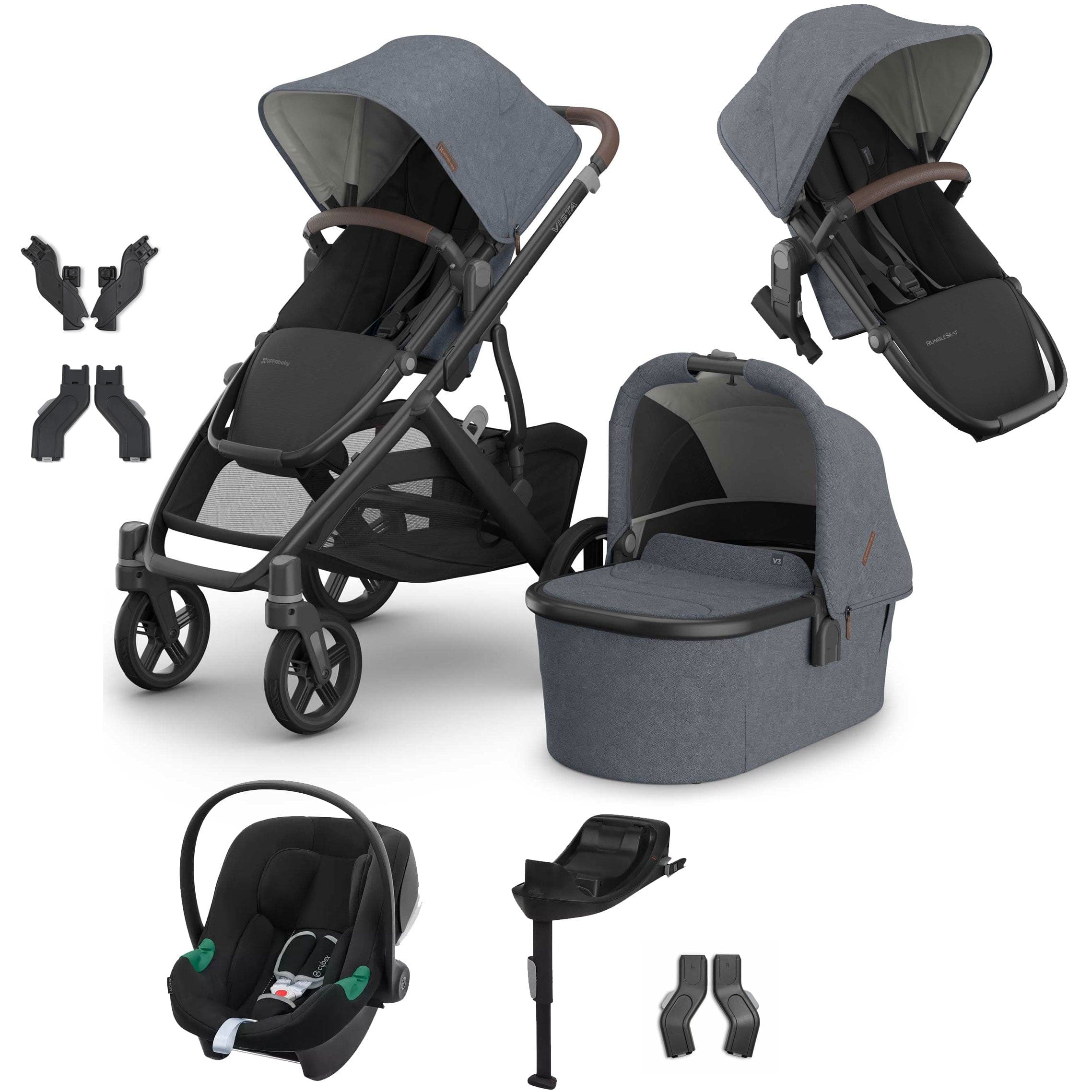 Uppababy Vista V3 Duo Cybex Travel System in Julian Travel Systems VIS-DUO-TS-JUL-4 810177712299