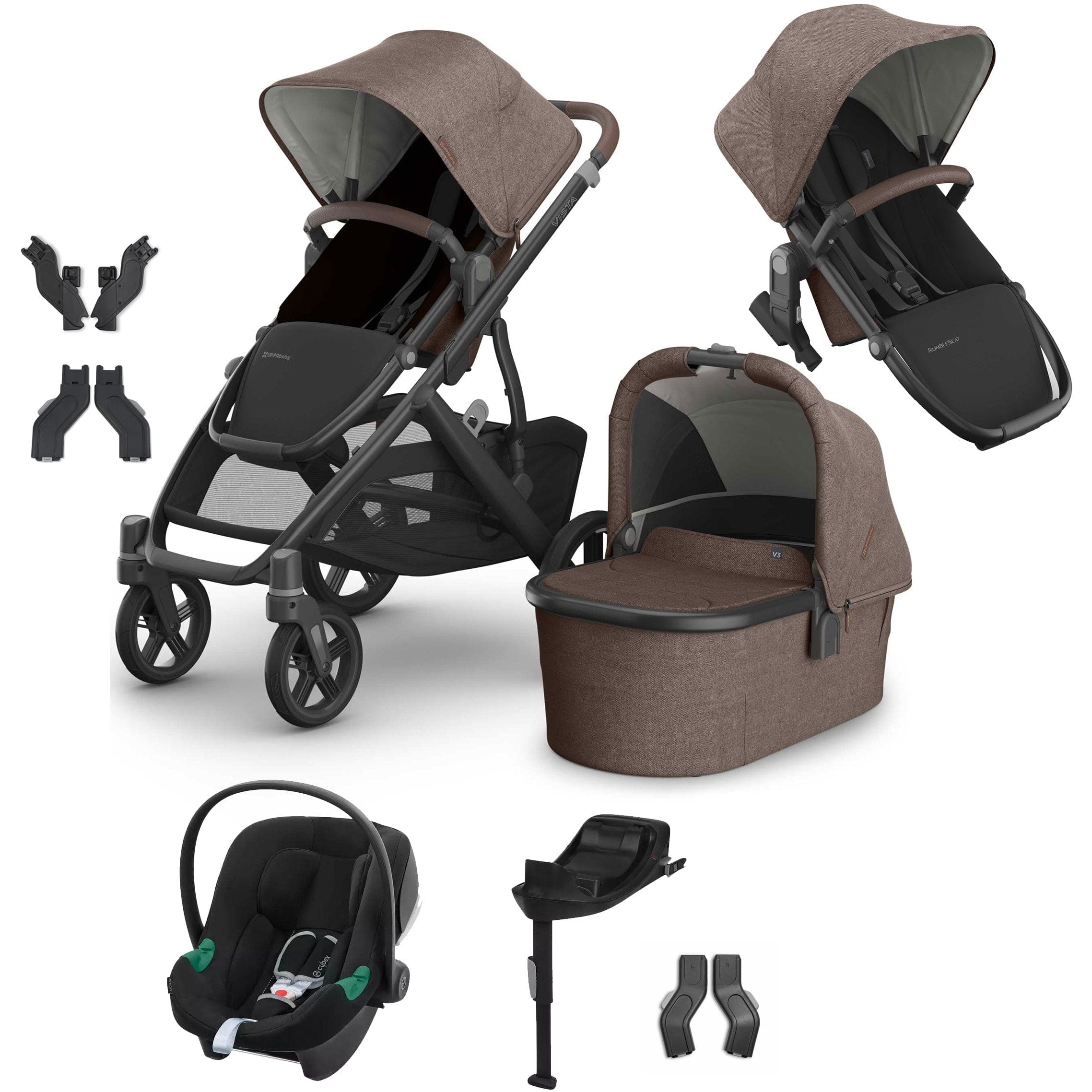 Uppababy Vista V3 Duo Cybex Travel System in Owen Travel Systems VIS-DUO-TS-OWN-4 810177712305
