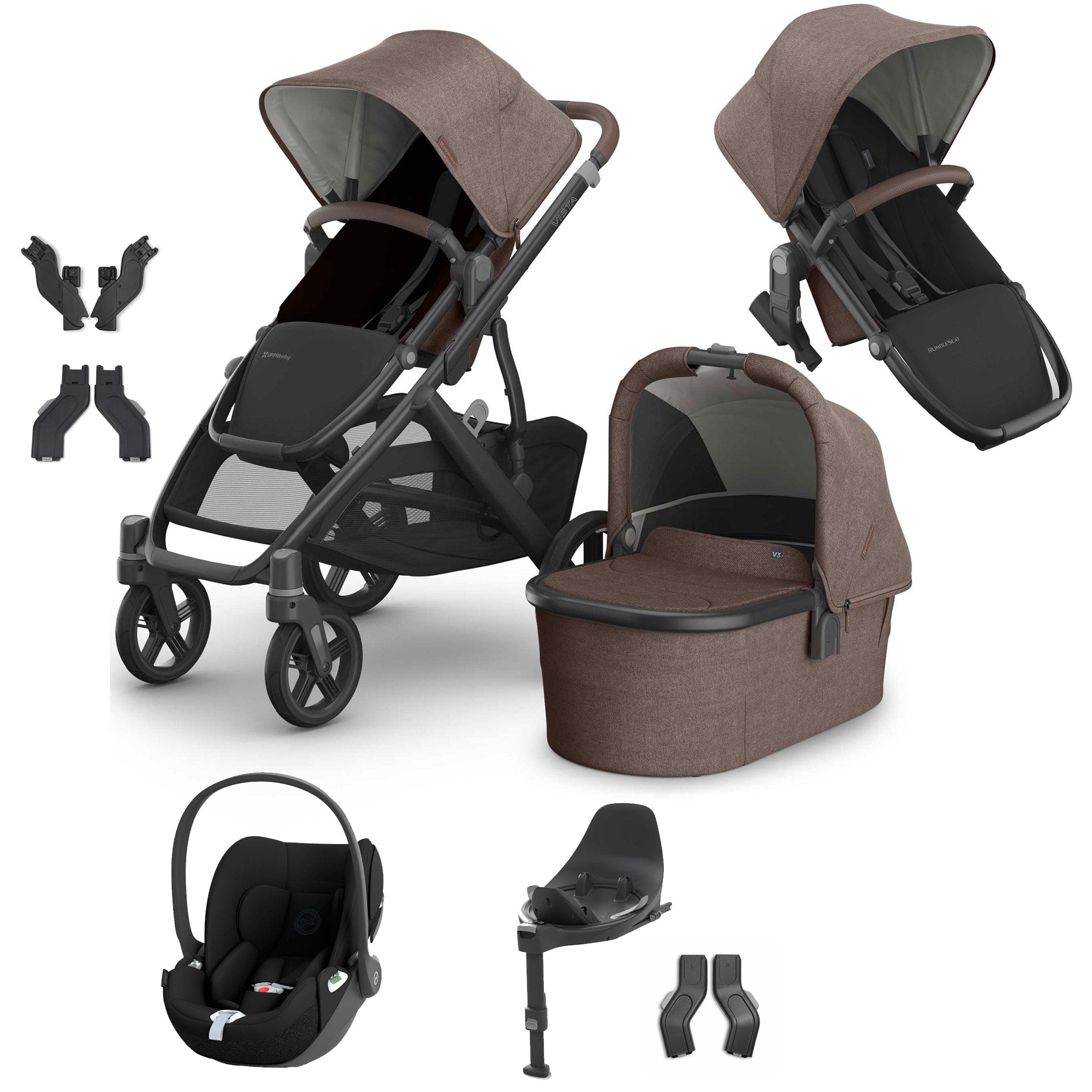 Uppababy Vista V3 Duo Cybex Travel System in Owen Travel Systems VIS-DUO-TS-OWN-6 810177712305
