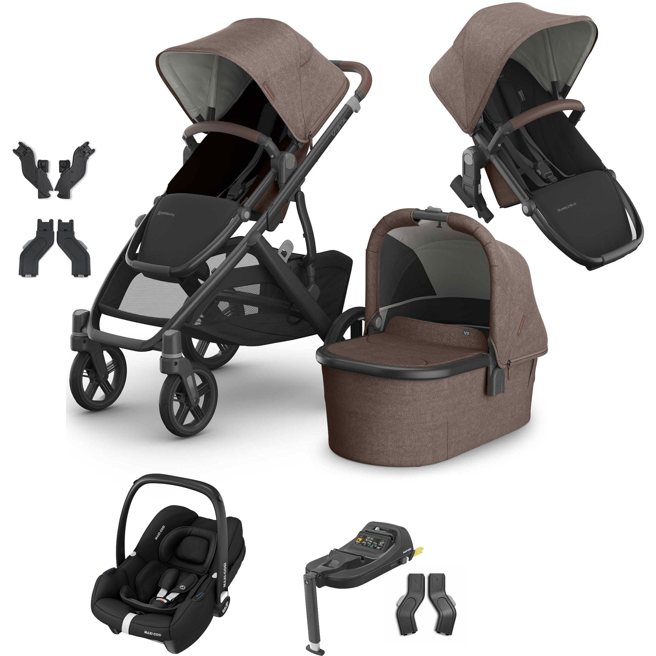 Uppababy Vista V3 Duo Maxi-Cosi Travel System in Owen Travel Systems VIS-DUO-TS-OWN-1 810177712305