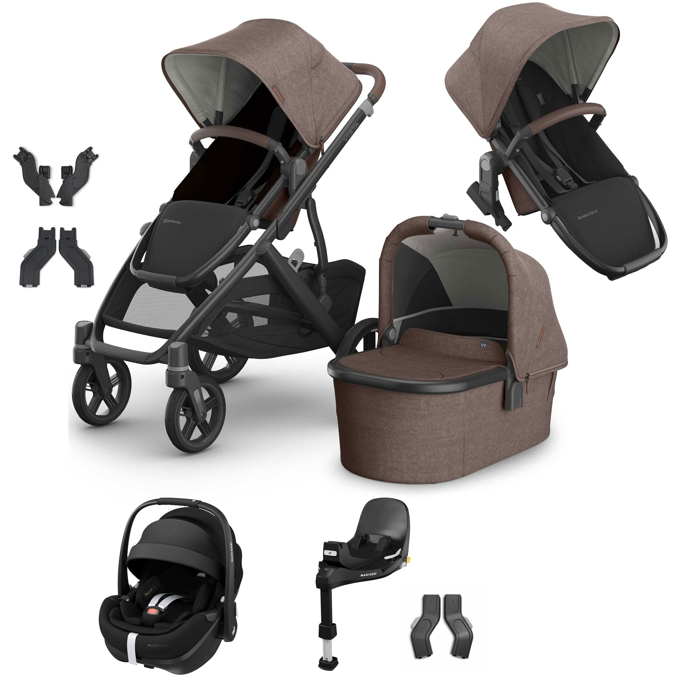 Uppababy Vista V3 Duo Maxi-Cosi Travel System in Owen Travel Systems VIS-DUO-TS-OWN-3 810177712305