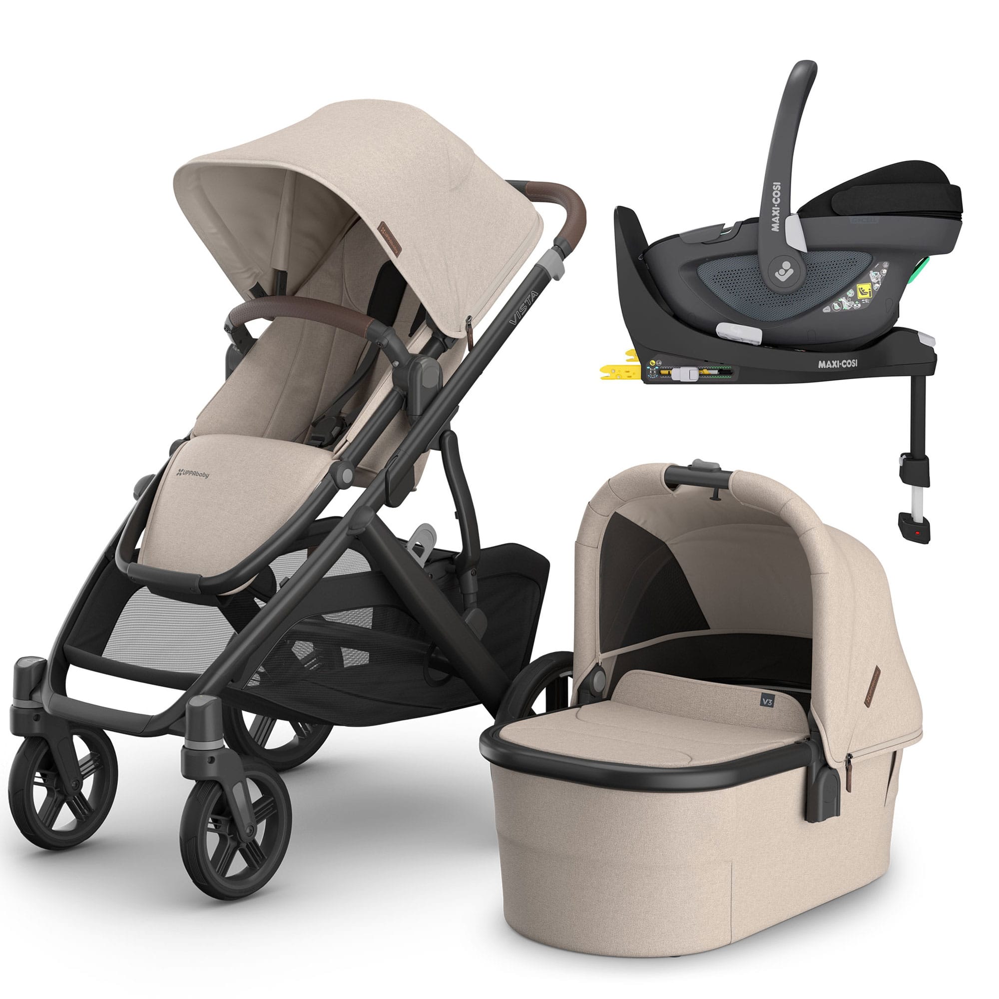 Uppababy Vista V3 Maxi-Cosi Travel System in Ada Travel Systems 22919-ADA-1