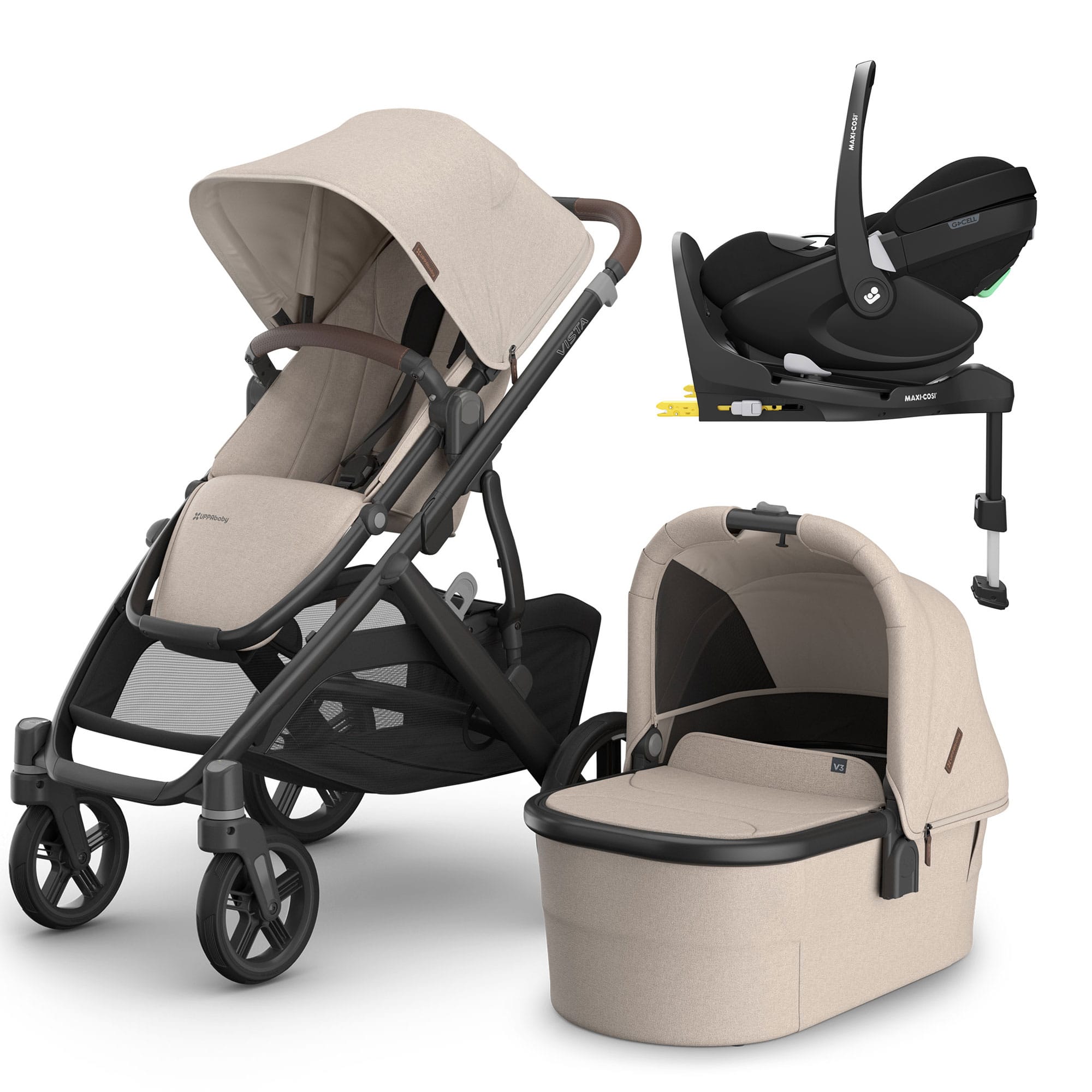 Uppababy Vista V3 Maxi-Cosi Travel System in Ada Travel Systems 22919-ADA-2