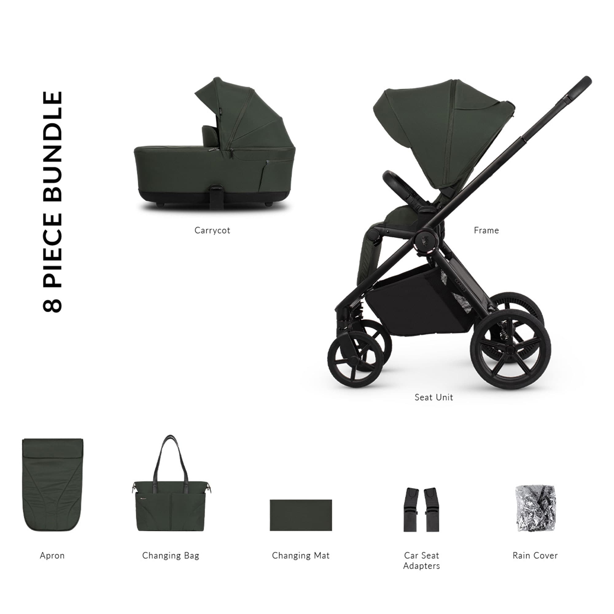 Venicci Claro 2 Essential Bundle in Forest Baby Prams 2001410213 5905261336484