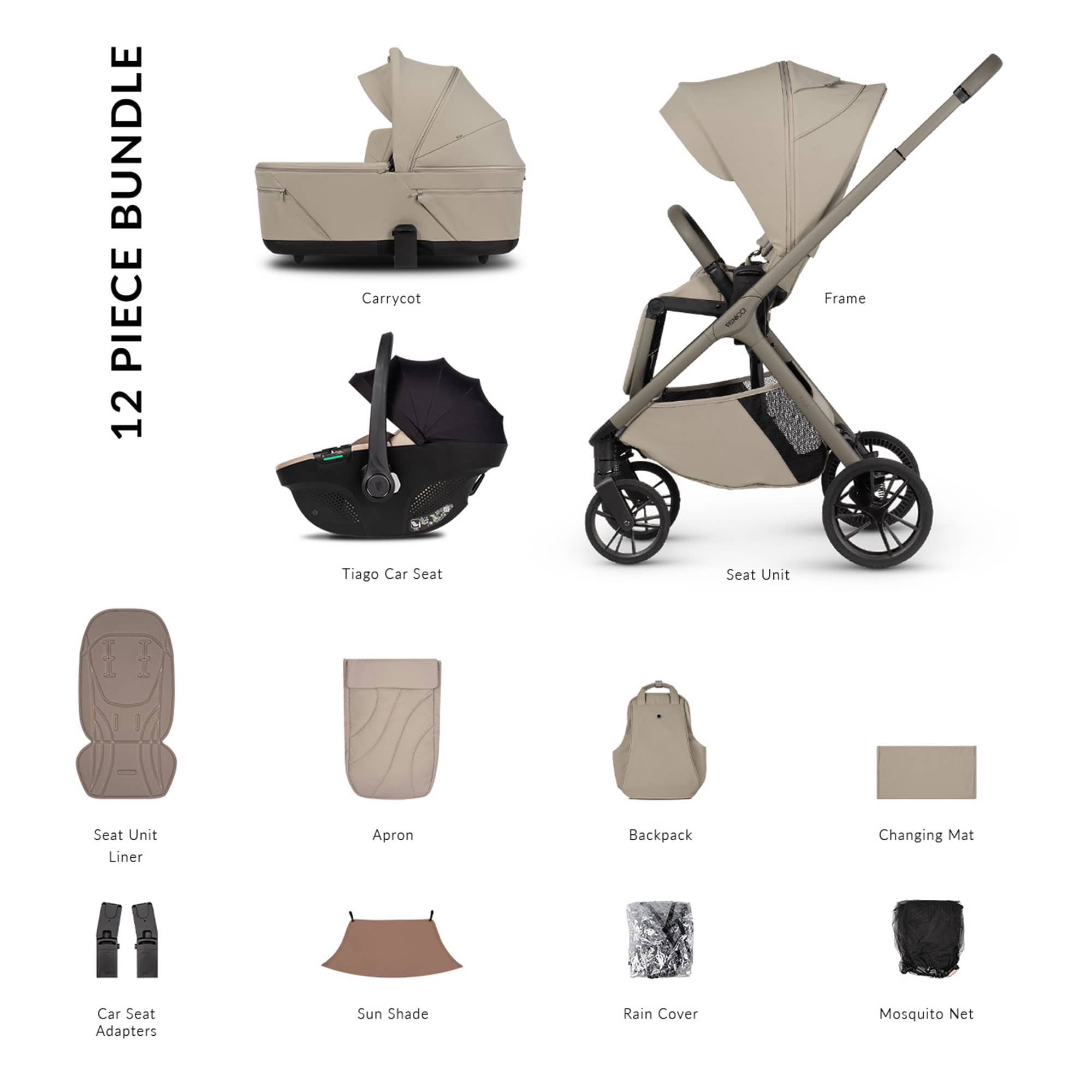 Venicci Tila Comfort Bundle in Latte Baby Prams 2001320312 5905261337535