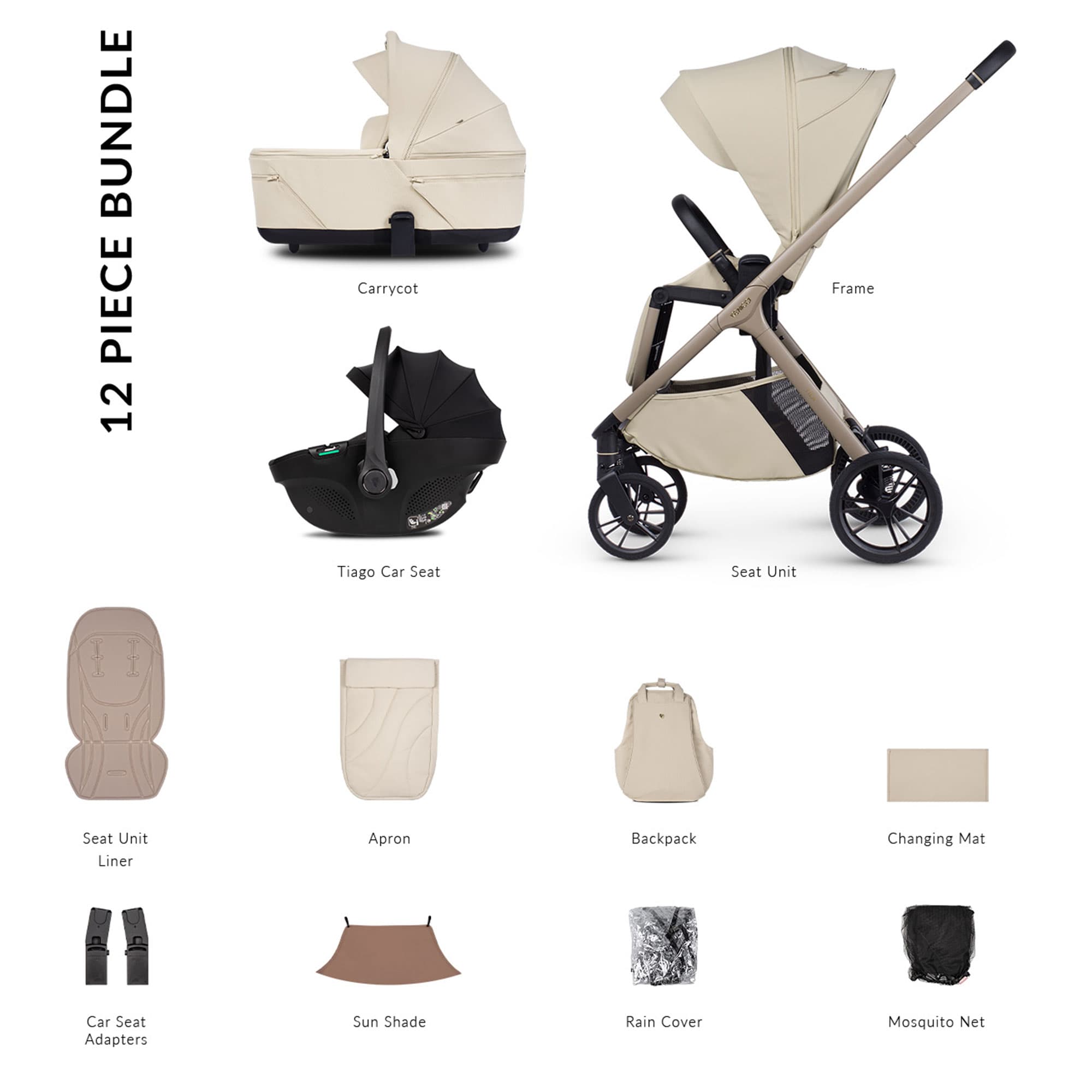 Venicci Tila Comfort Bundle in Sabbia Baby Prams 2001310311 5905261337474