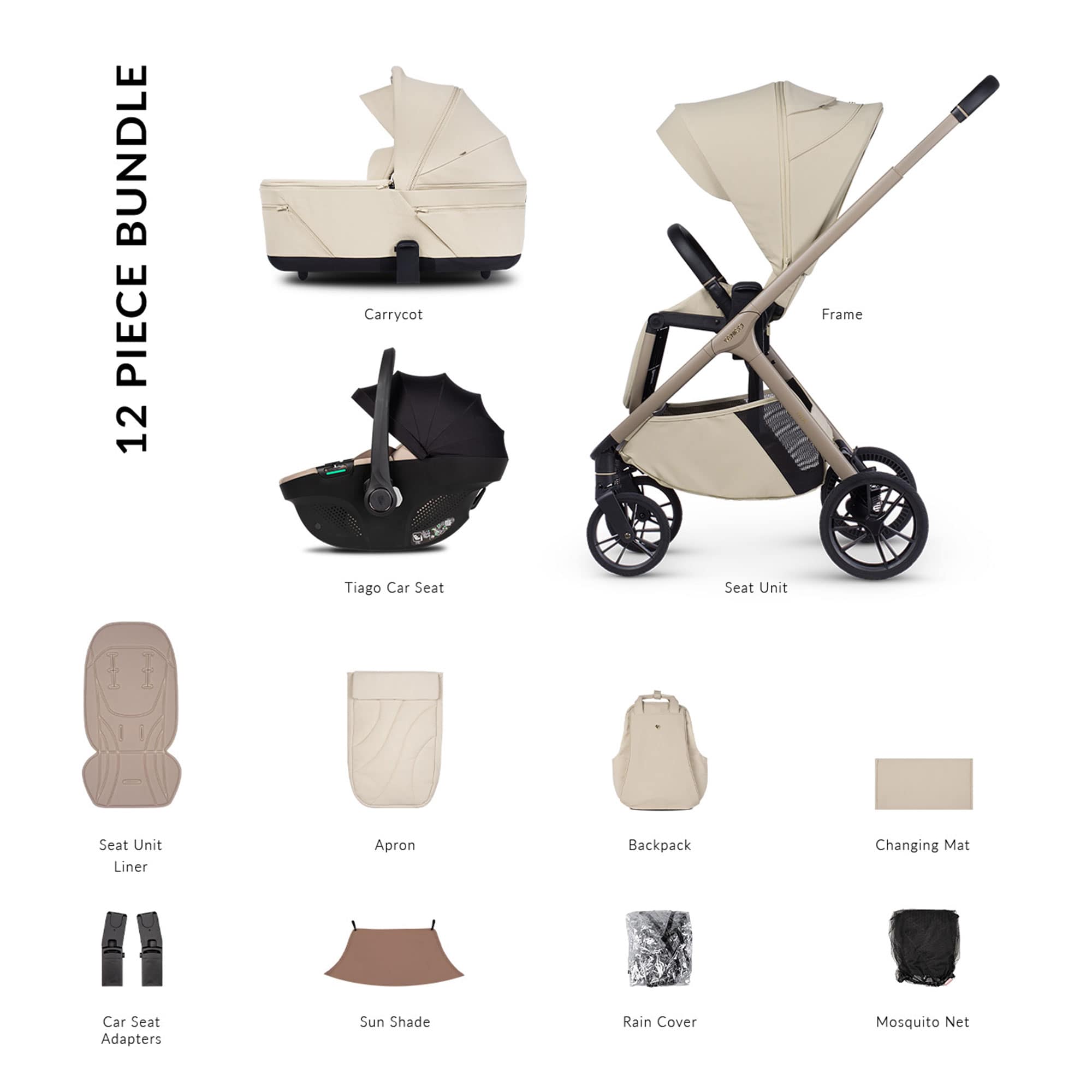 Venicci Tila Comfort Bundle in Sabbia Baby Prams 2001320311 5905261337528