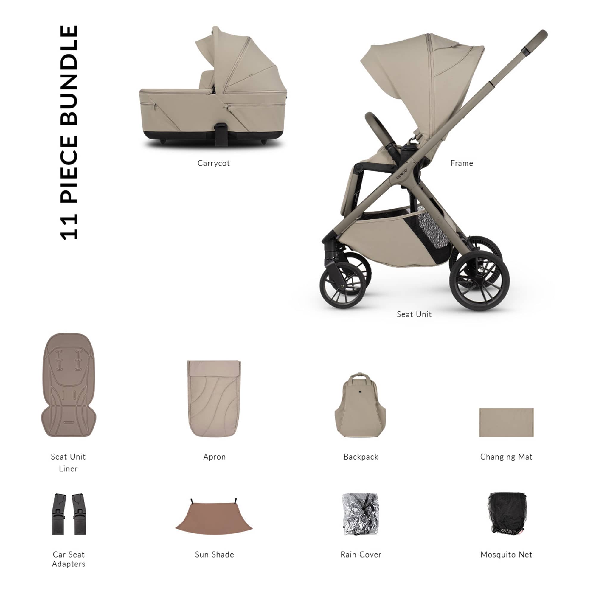 Venicci Tila Essential Bundle in Latte Baby Prams 2001310212 5905261337276