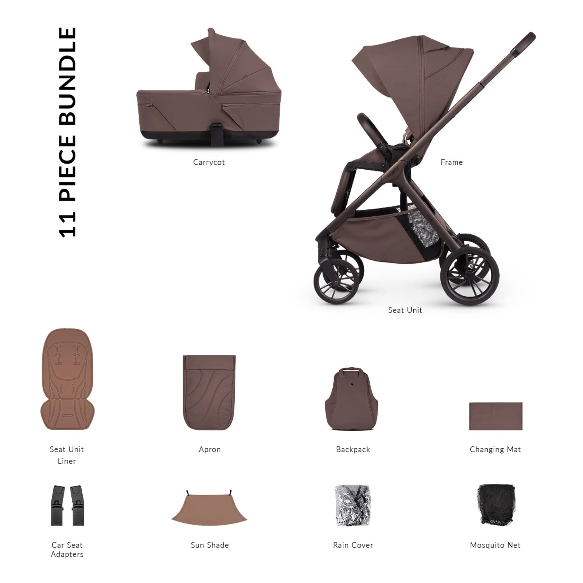 Venicci Tila Essential Bundle in Noce Baby Prams 2001310210 5905261337252