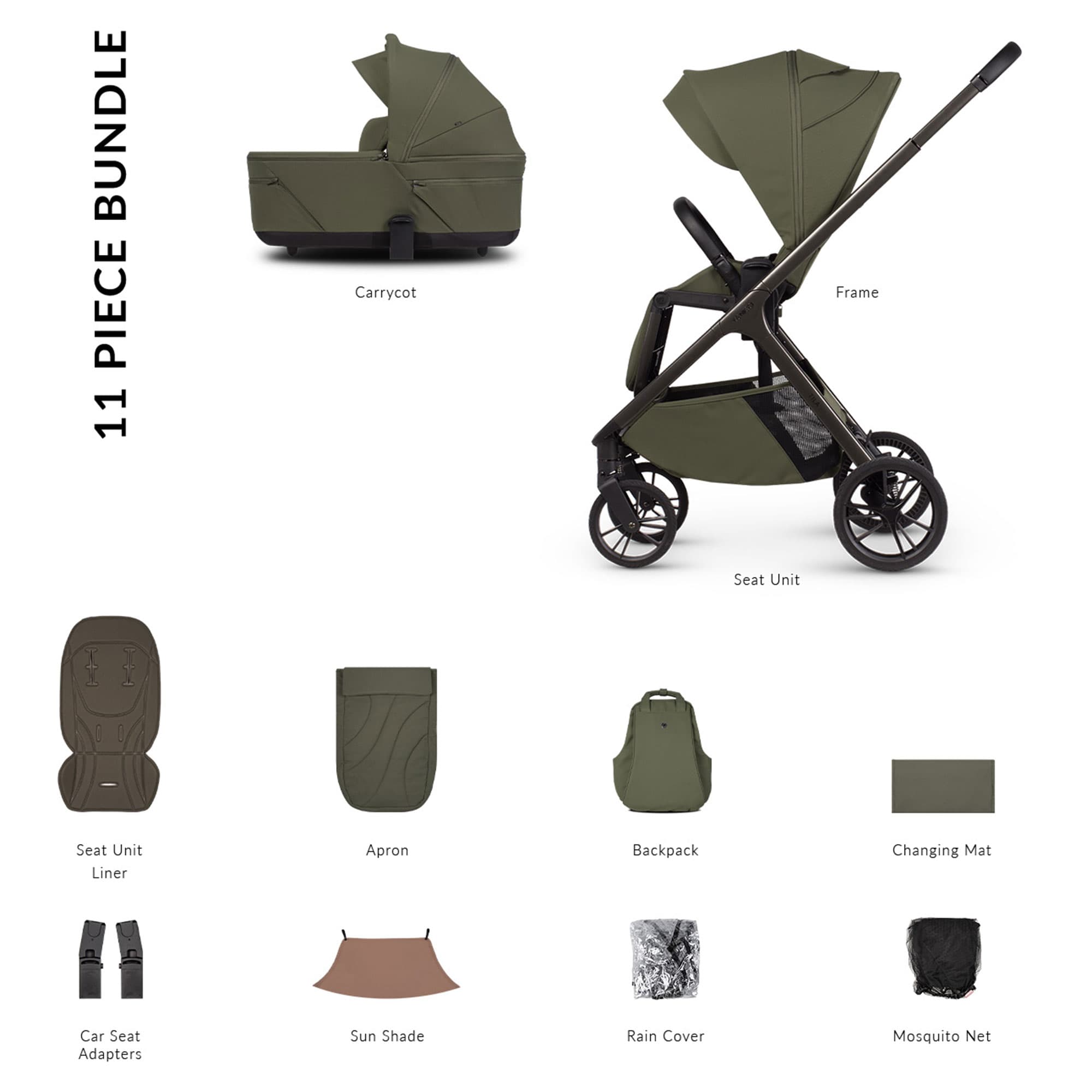 Venicci Tila Essential Bundle in Olive Baby Prams 2001310213 5905261337283