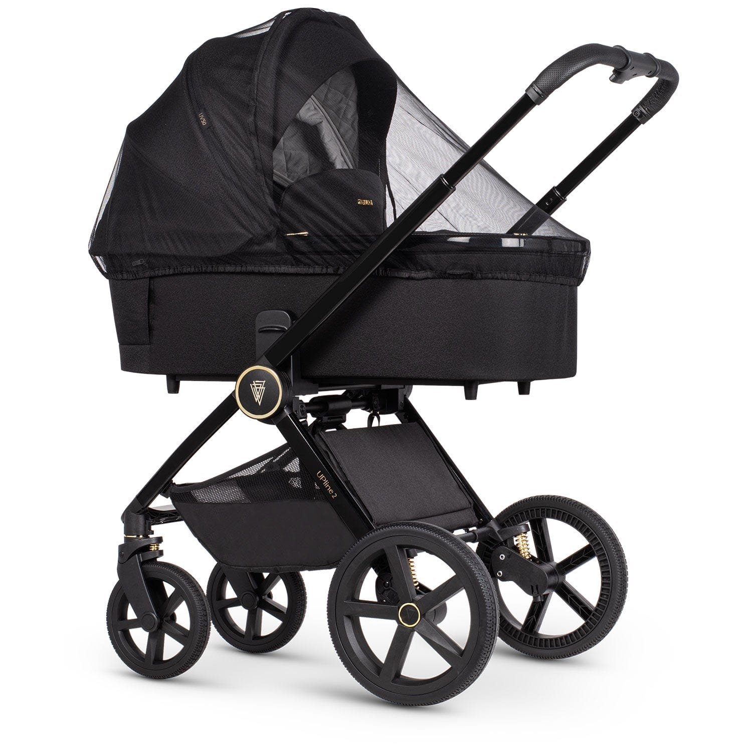 Venicci Tinum Upline 2 2in1 Bundle in All Black Baby Prams 2001110201 5905261334190