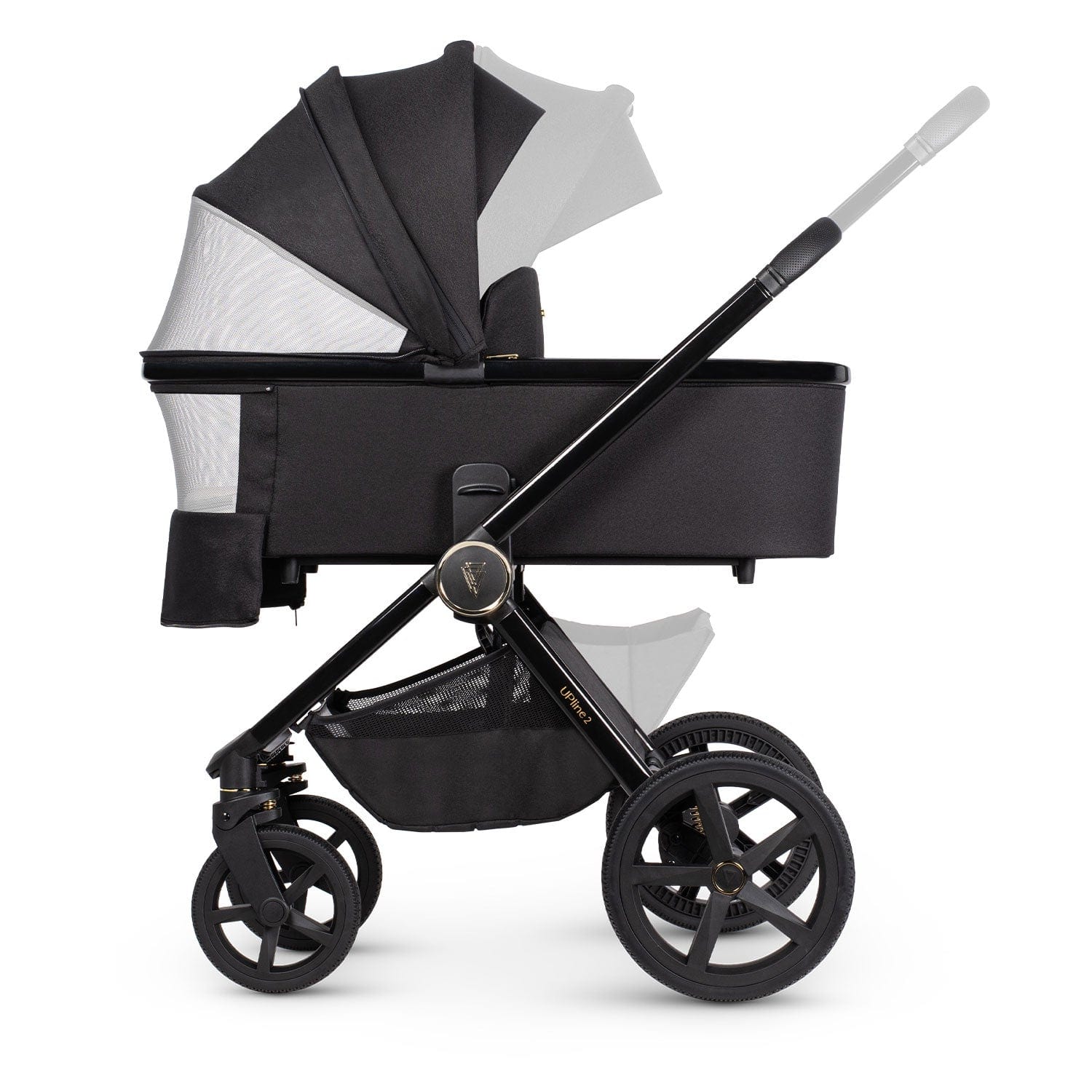 Venicci Tinum Upline 2 2in1 Bundle in All Black Baby Prams 2001110201 5905261334190