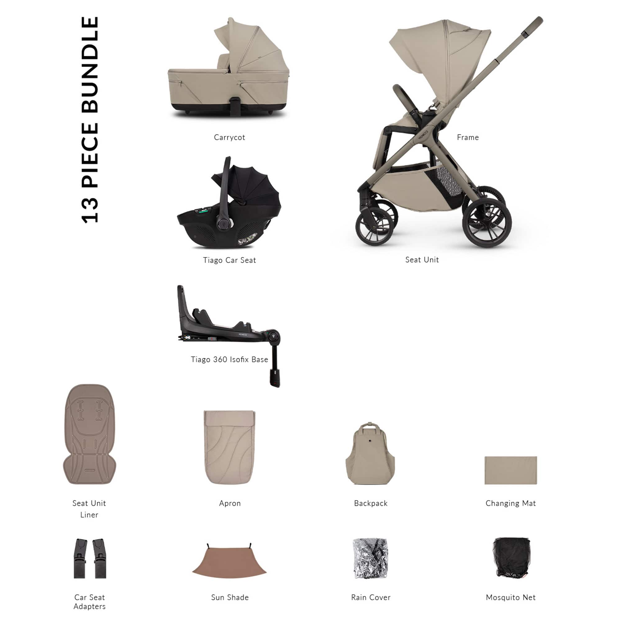 Venicci Tila Luxury Bundle in Latte Travel Systems 2001310412 5905261337566