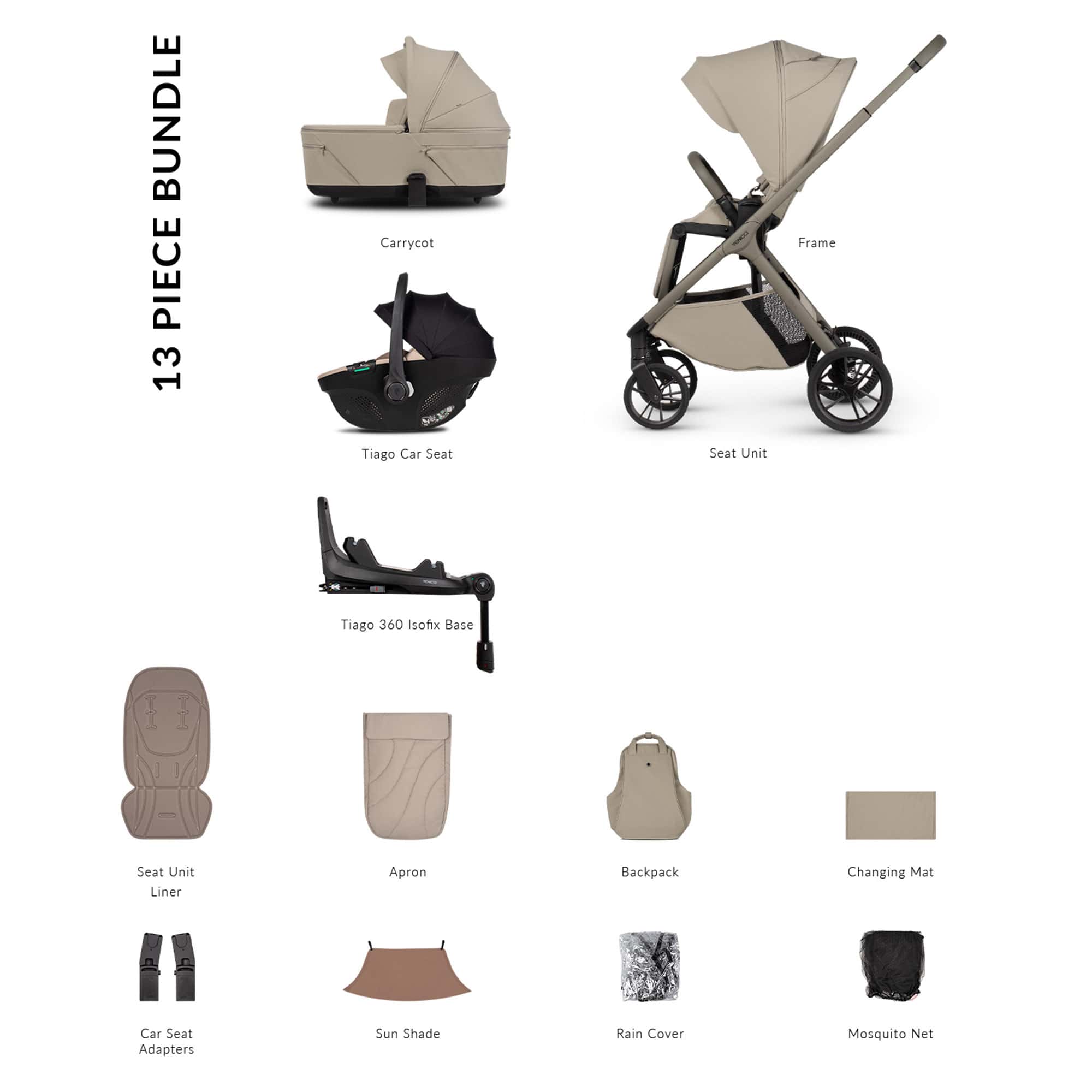 Venicci Tila Luxury Bundle in Latte Travel Systems 2001320412 5905261337610