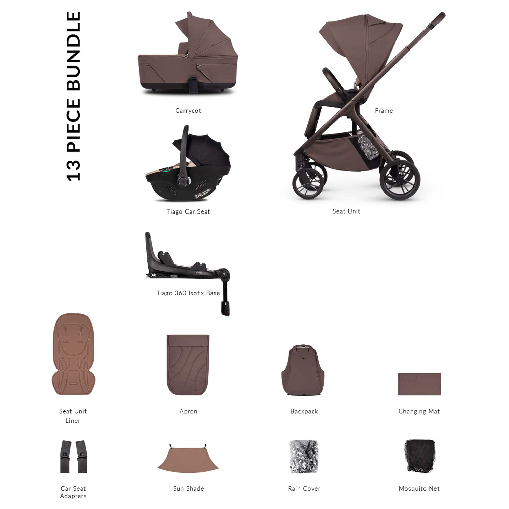 Venicci Tila Luxury Bundle in Noce Travel Systems 2001320410 5905261337597