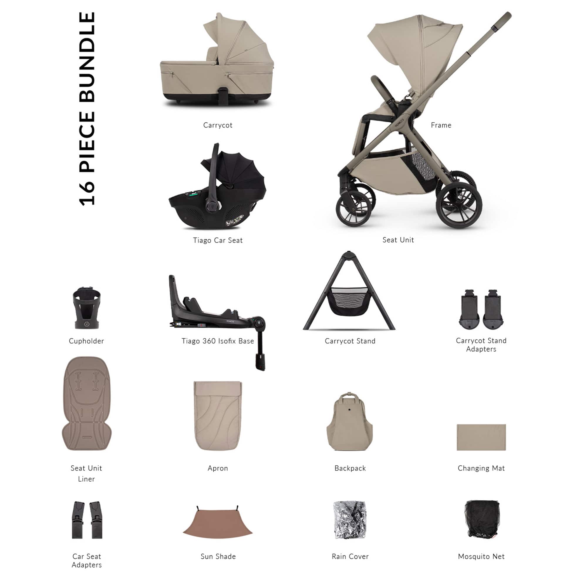 Venicci Tila Ultimate Bundle in Latte Travel Systems 2001310512 5905261337641