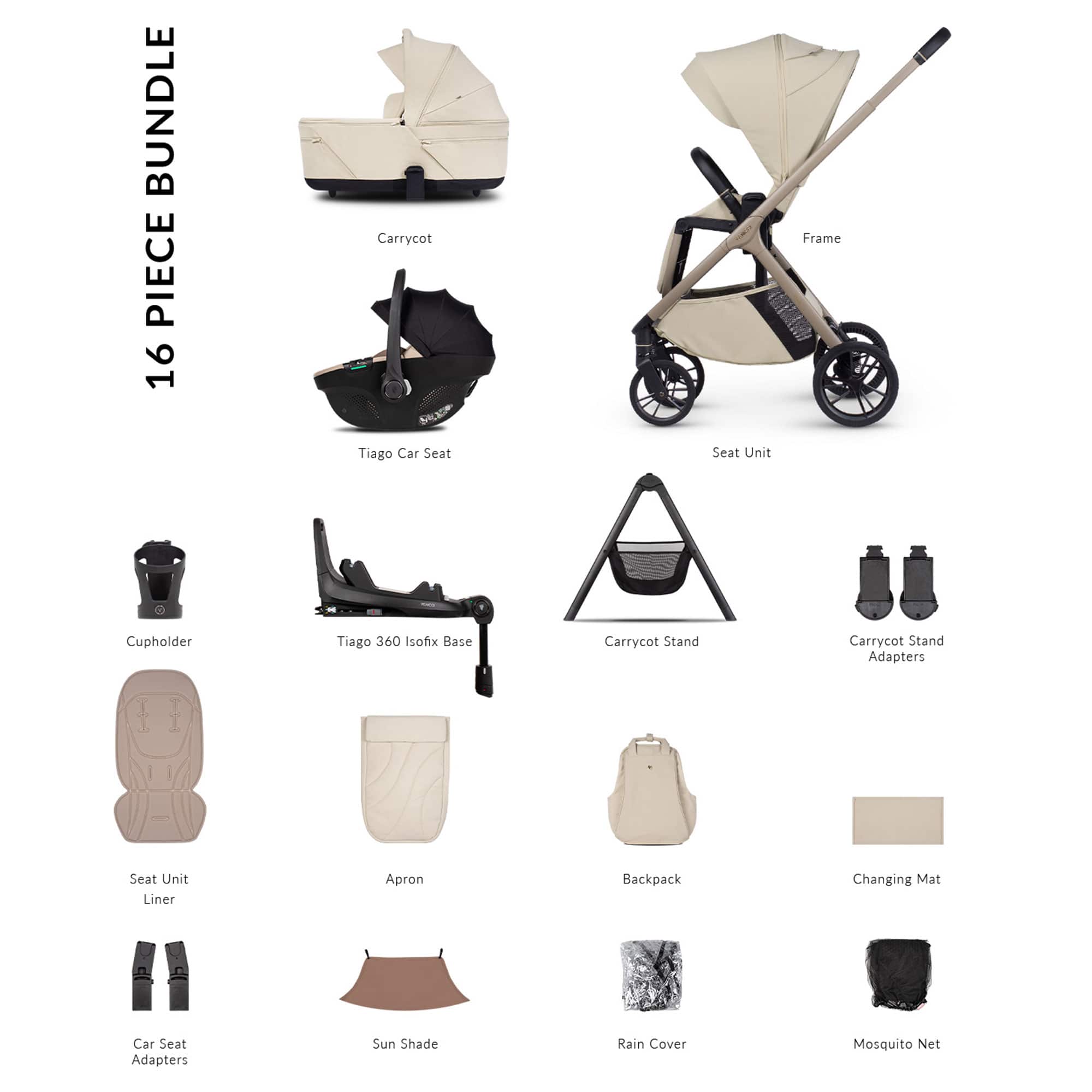 Venicci Tila Ultimate Bundle in Sabbia Travel Systems 2001320511 5905261337689
