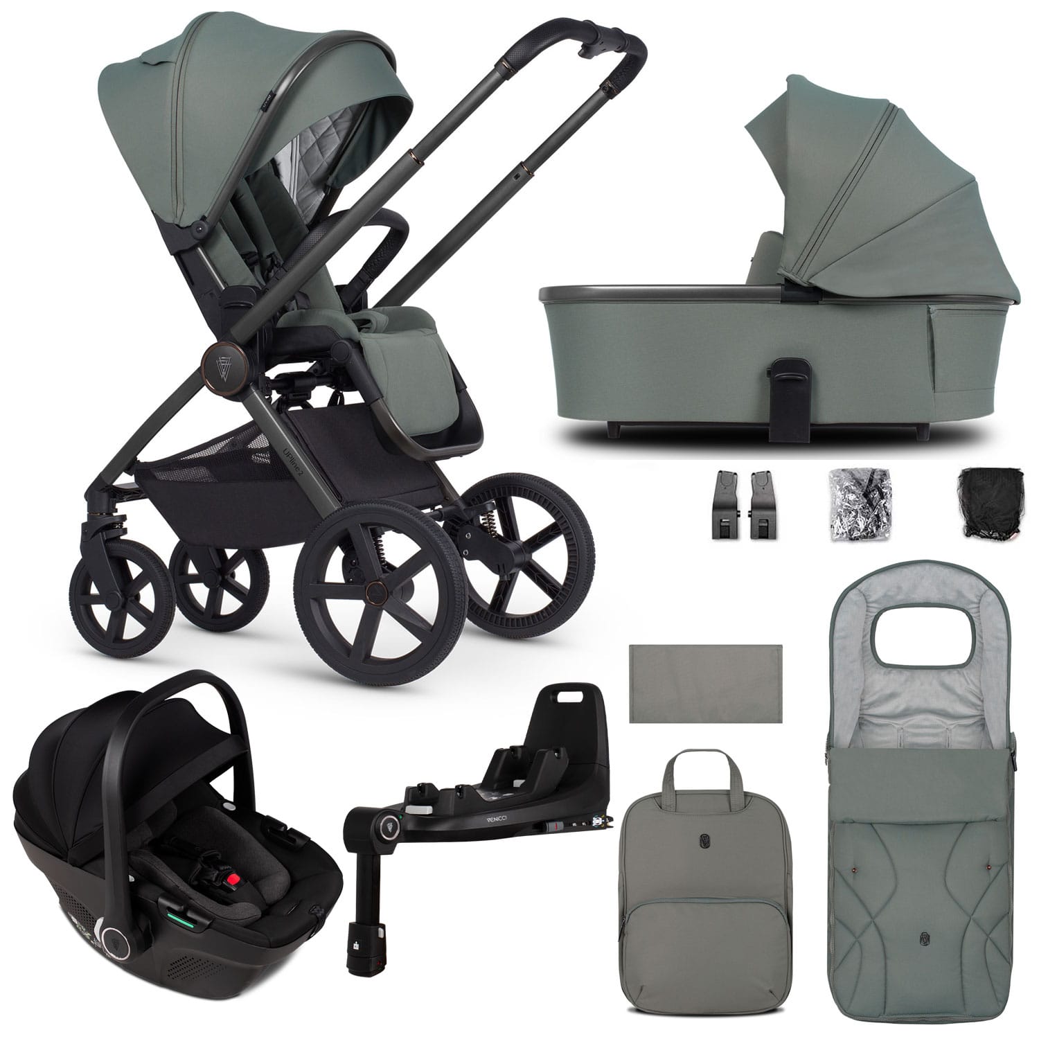 Venicci Tinum Upline 2 3in1 Travel System in Aloe Travel Systems 2001110413 5905261334114