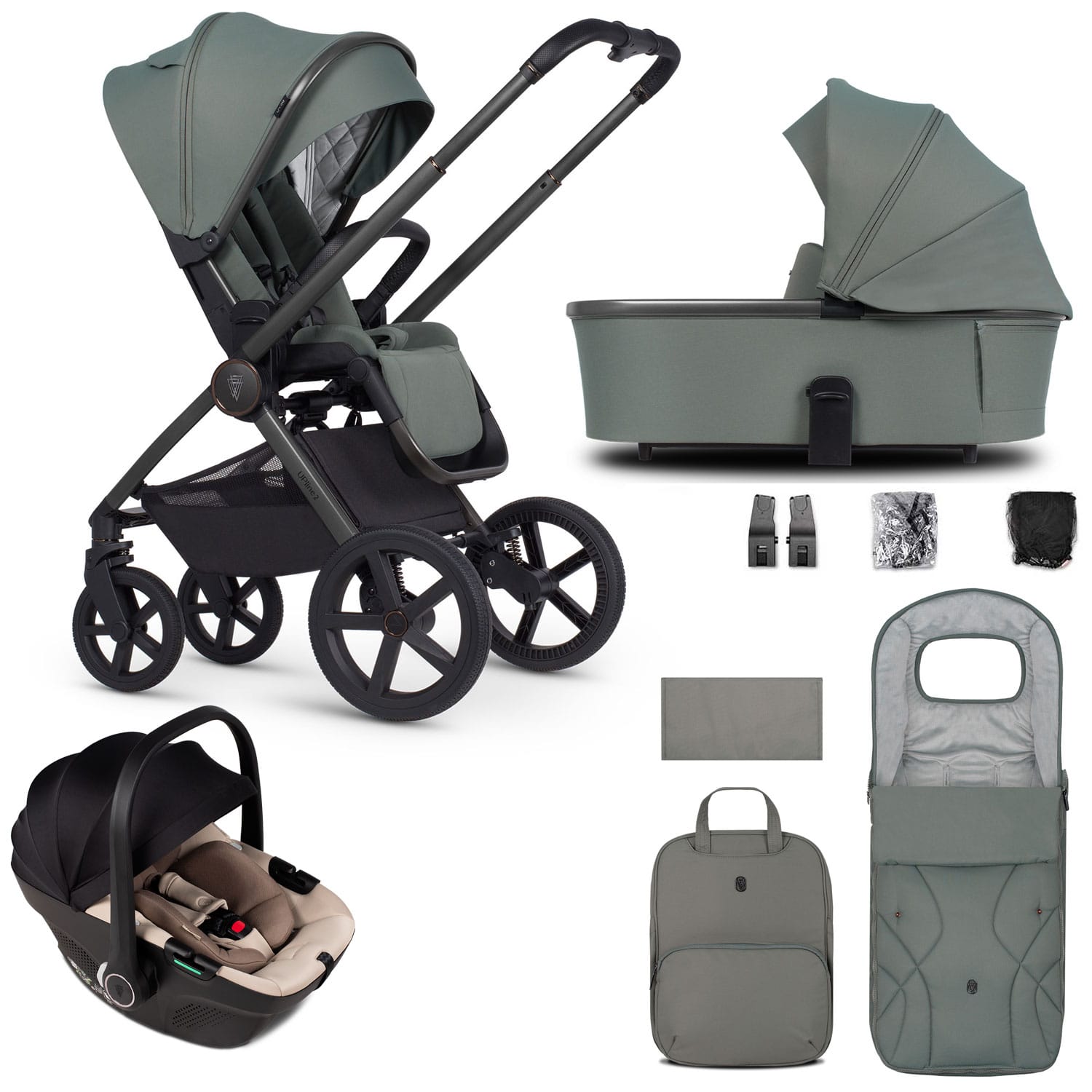 Venicci Tinum Upline 2 3in1 Travel System in Aloe Travel Systems 2001120313 5905261334596
