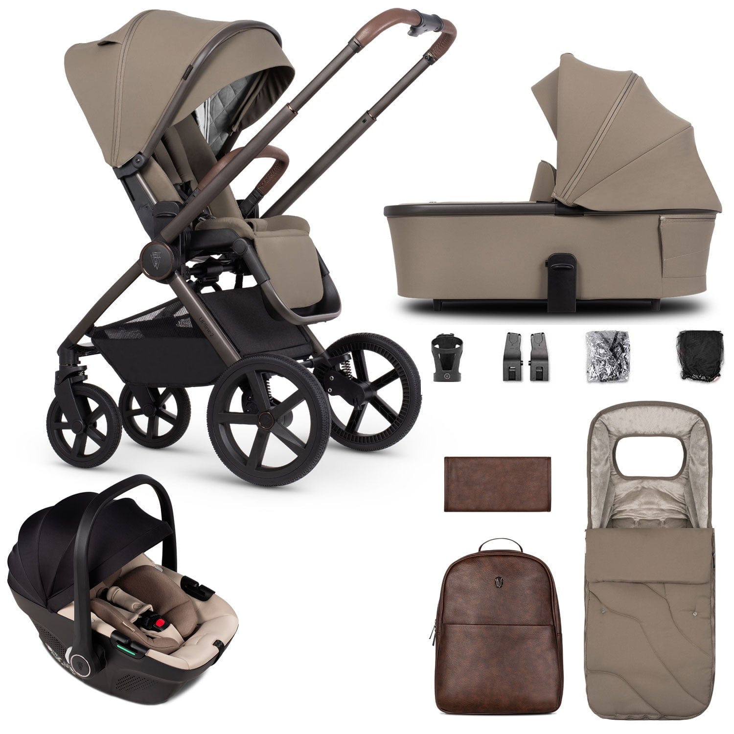 Venicci Tinum Upline SE 3in1 Travel System in Powder