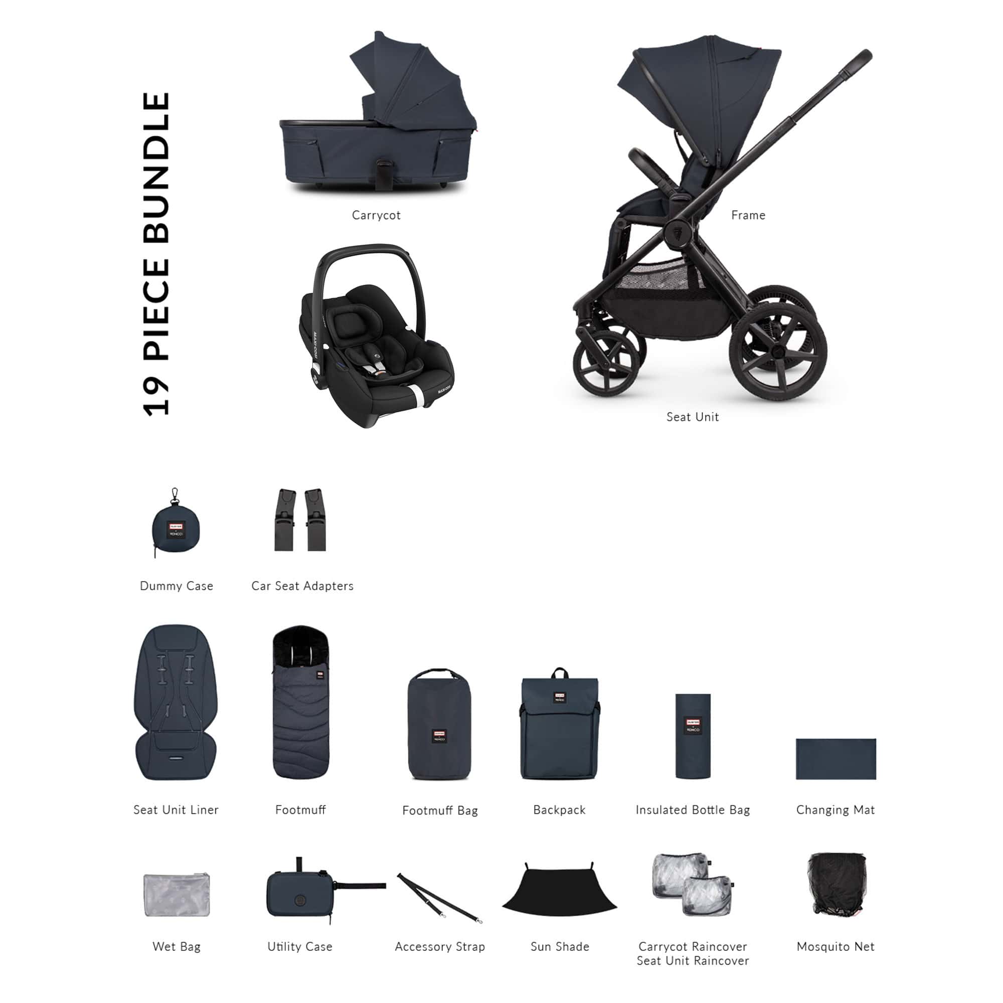 Venicci Tinum Upline 3 Hunter Comfort Maxi-Cosi Travel System in Navy Travel Systems UPL-HUNT-COM-NVY-2 5905261337993