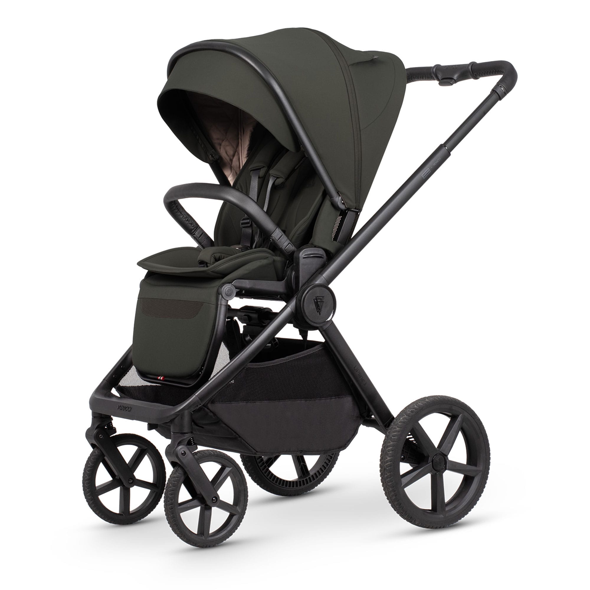 Venicci Tinum Upline 3 Hunter Ultimate Bundle in Dark Olive Travel Systems