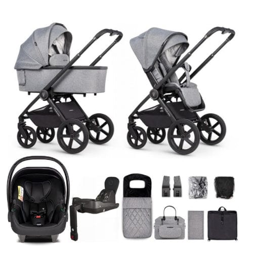 Venicci Tinum Upline 3in1 Bundle in Classic Grey with Base Travel Systems 2000210405