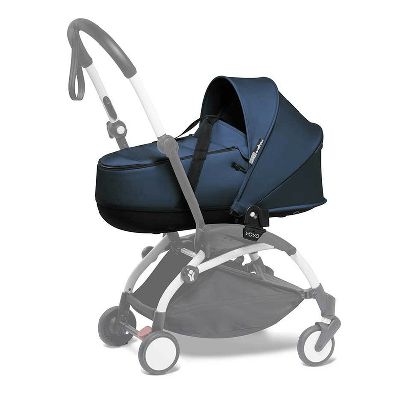 BABYZEN YOYO2 0+ Complete Bassinet Pram White/Air France Blue Baby Prams 7430-WHT-AFB 3701244000609