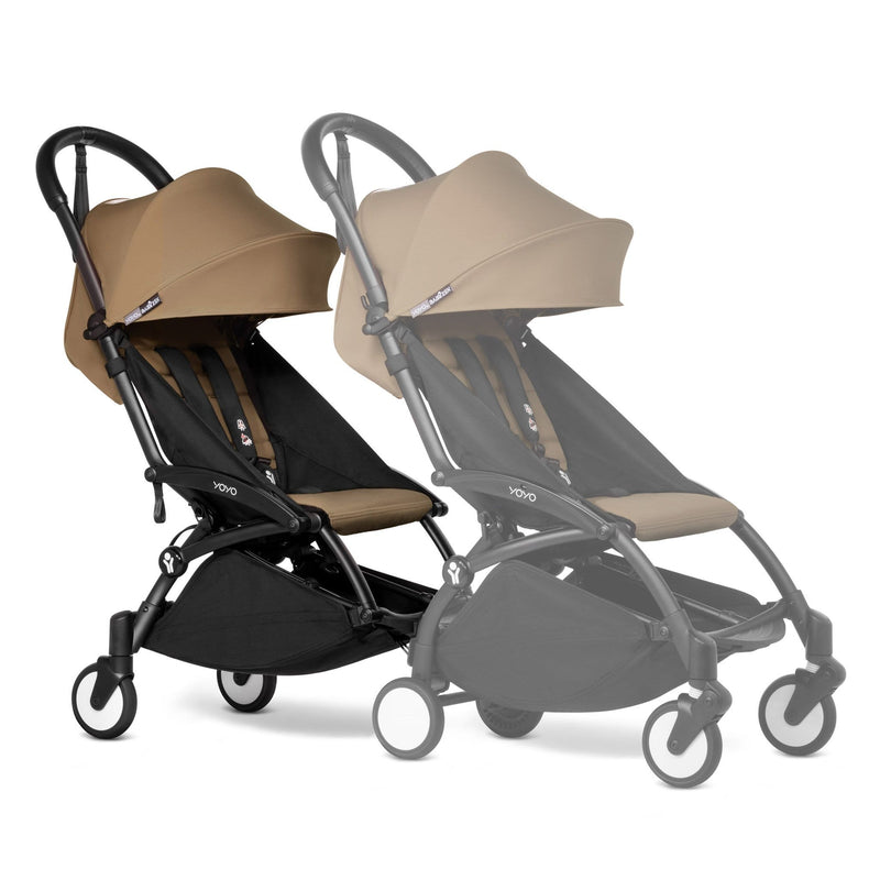 BABYZEN YOYO Connect & 6m+ Colour Pack Bundle Black/Toffee Chassis & Carrycots 9342-TOF 3701244001835