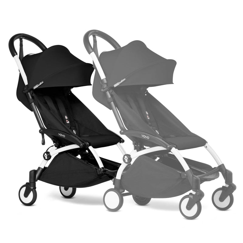 BABYZEN YOYO Connect & 6m+ Colour Pack Bundle White/Black Chassis & Carrycots 9328-BLK 3701244001828