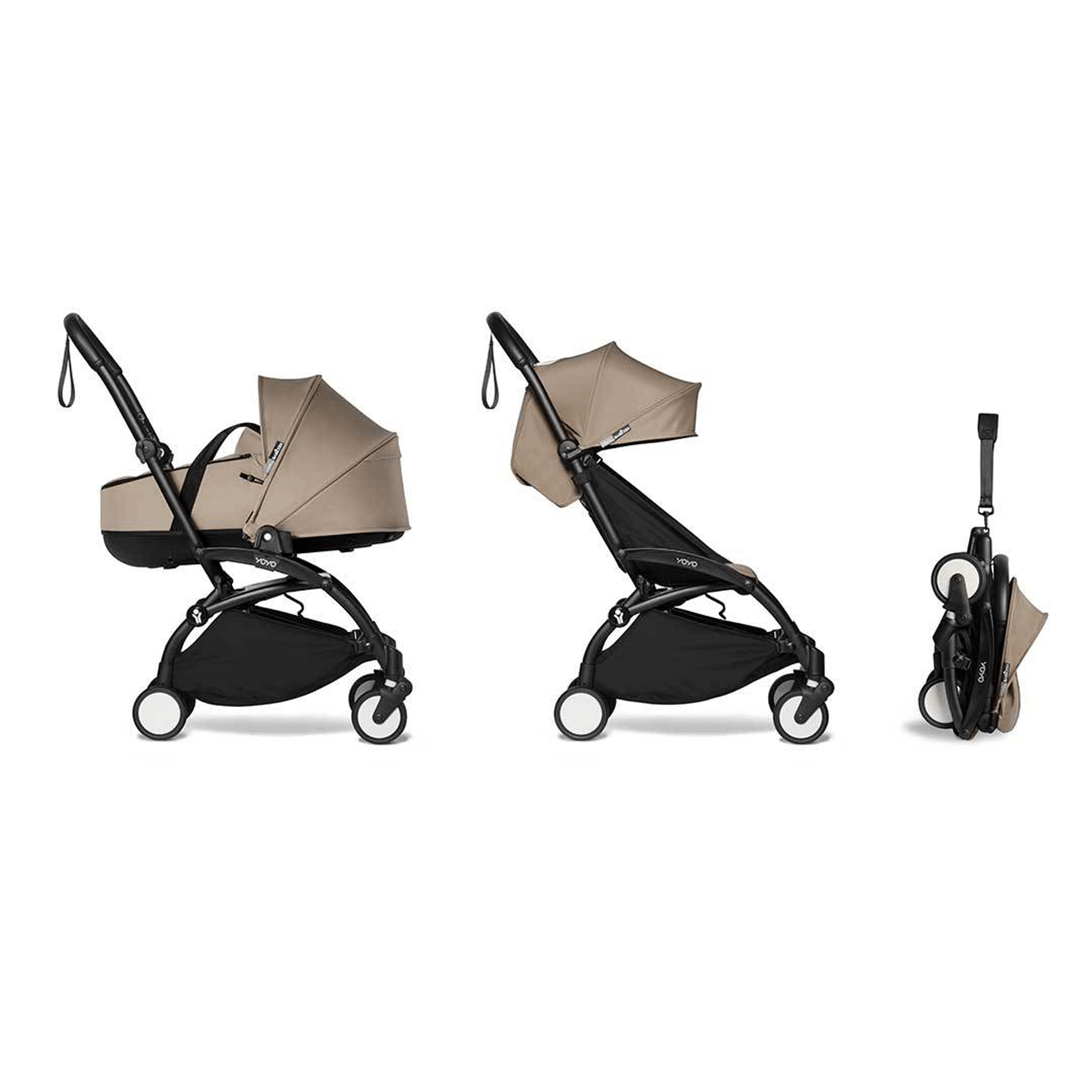 BabyZen YoYo2 0+ Complete Bassinet Pram Black/Taupe Pushchairs & Buggies 7413-BLK-TPE 3701244000616