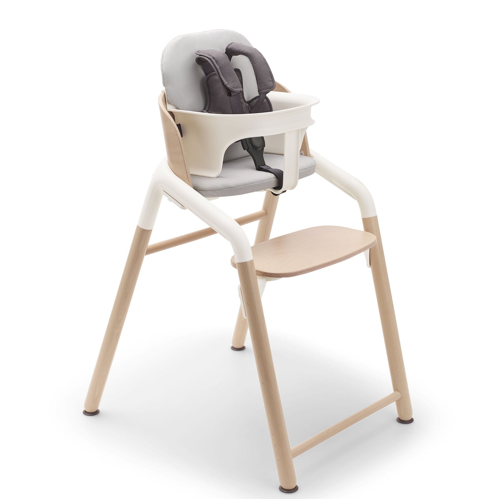 Bugaboo Giraffe Highchair Complete Newborn Bundle in Wood White Baby Highchairs 12269-WOO-WHT
