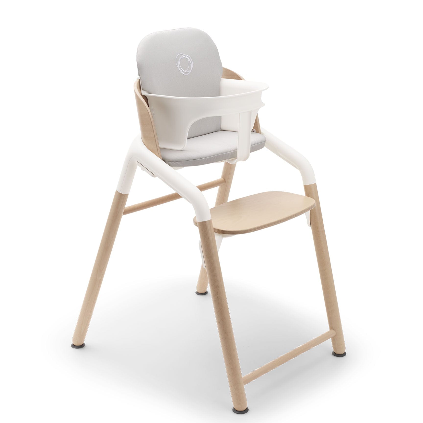 Bugaboo Giraffe Highchair Complete Newborn Bundle in Wood White Baby Highchairs 12269-WOO-WHT